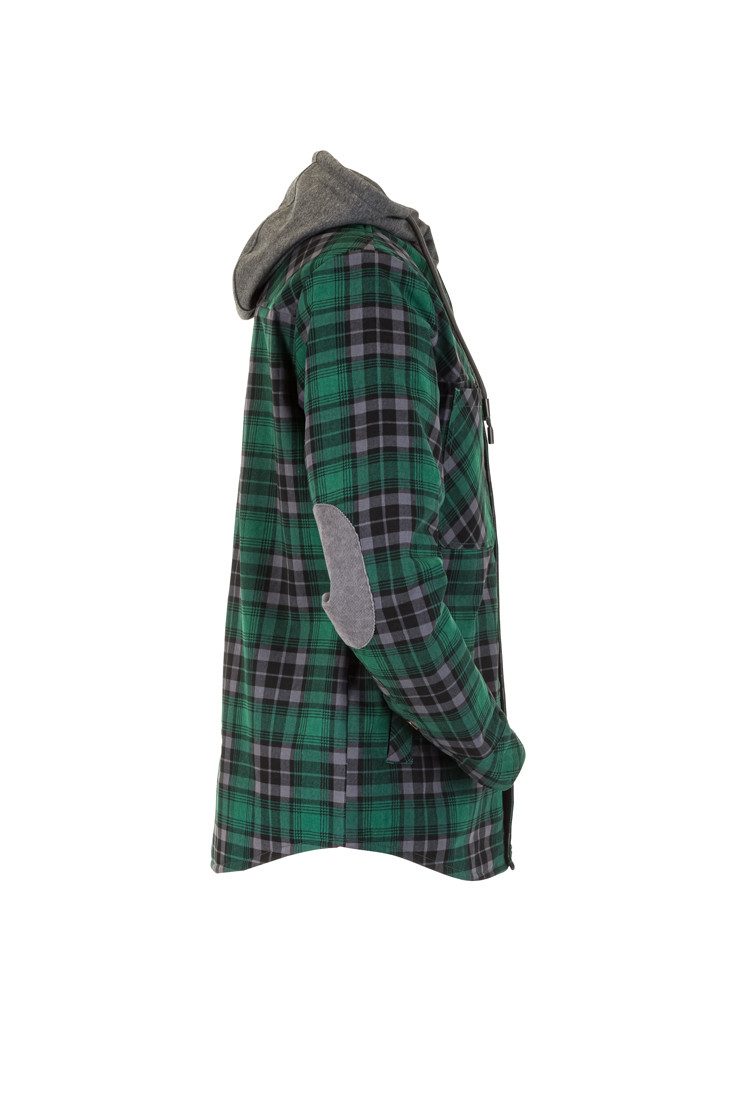 Planam Thermohemd PLANAM Unisex Thermohemd OUTDOOR Kapuze Grün/Schiefer