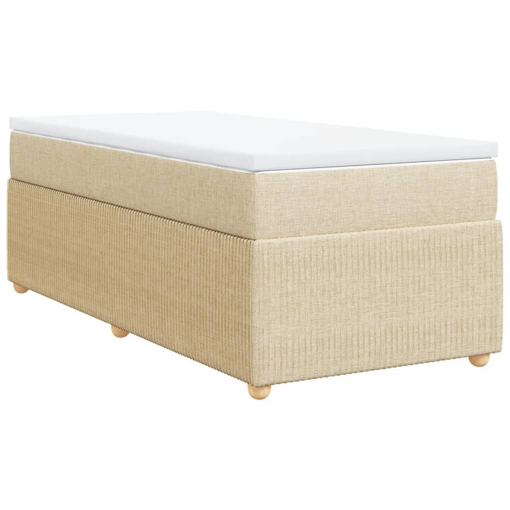 vidaXL Bett Boxspringbett mit Matratze Creme günstig online kaufen