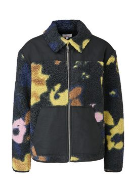 s.Oliver Sweatjacke Teddyfell-Jacke mit Allover-Print