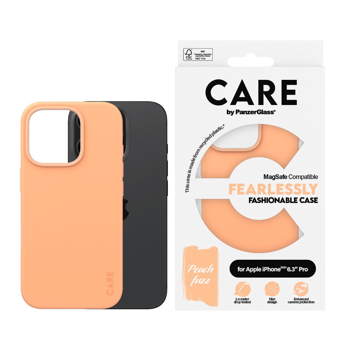 CARE by PanzerGlass Handyhülle Fashionable Case für Apple iPhone 16 Pro, Backcover, Schutzhülle, Handyschutzhülle, Case, Schutzcase, stoßfest