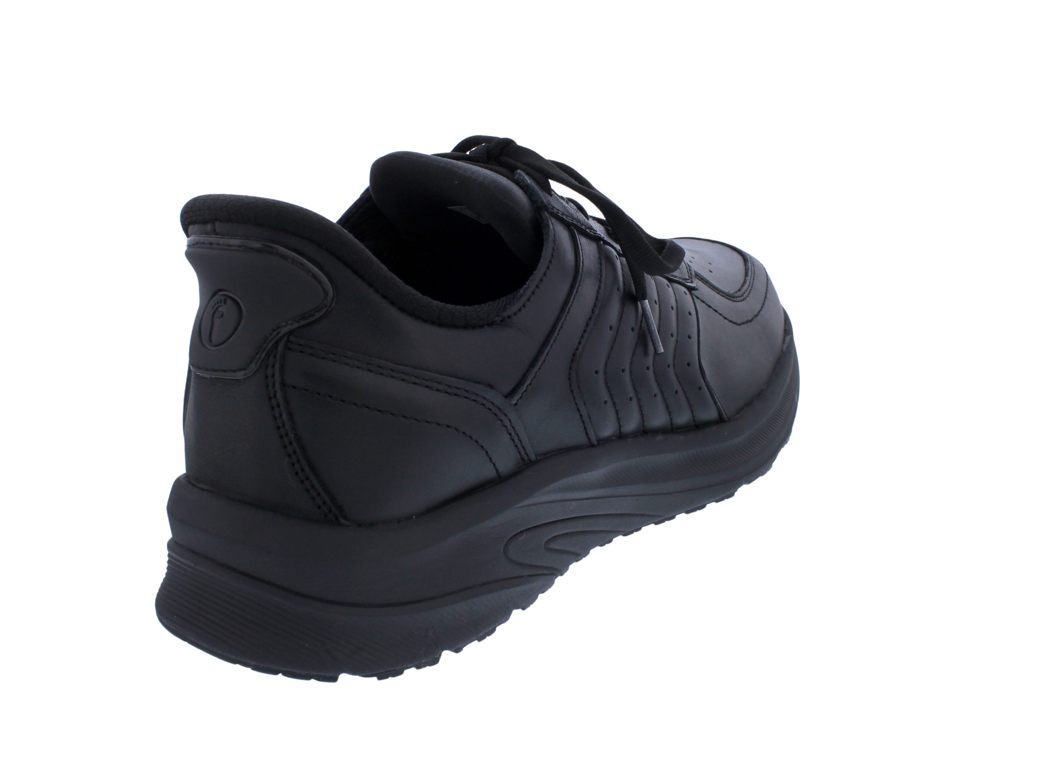OrthoFeet OrthoFeet Navigate Handsfree Slip-In Herrenhalbschuh, Glattleder Black Schnürschuh