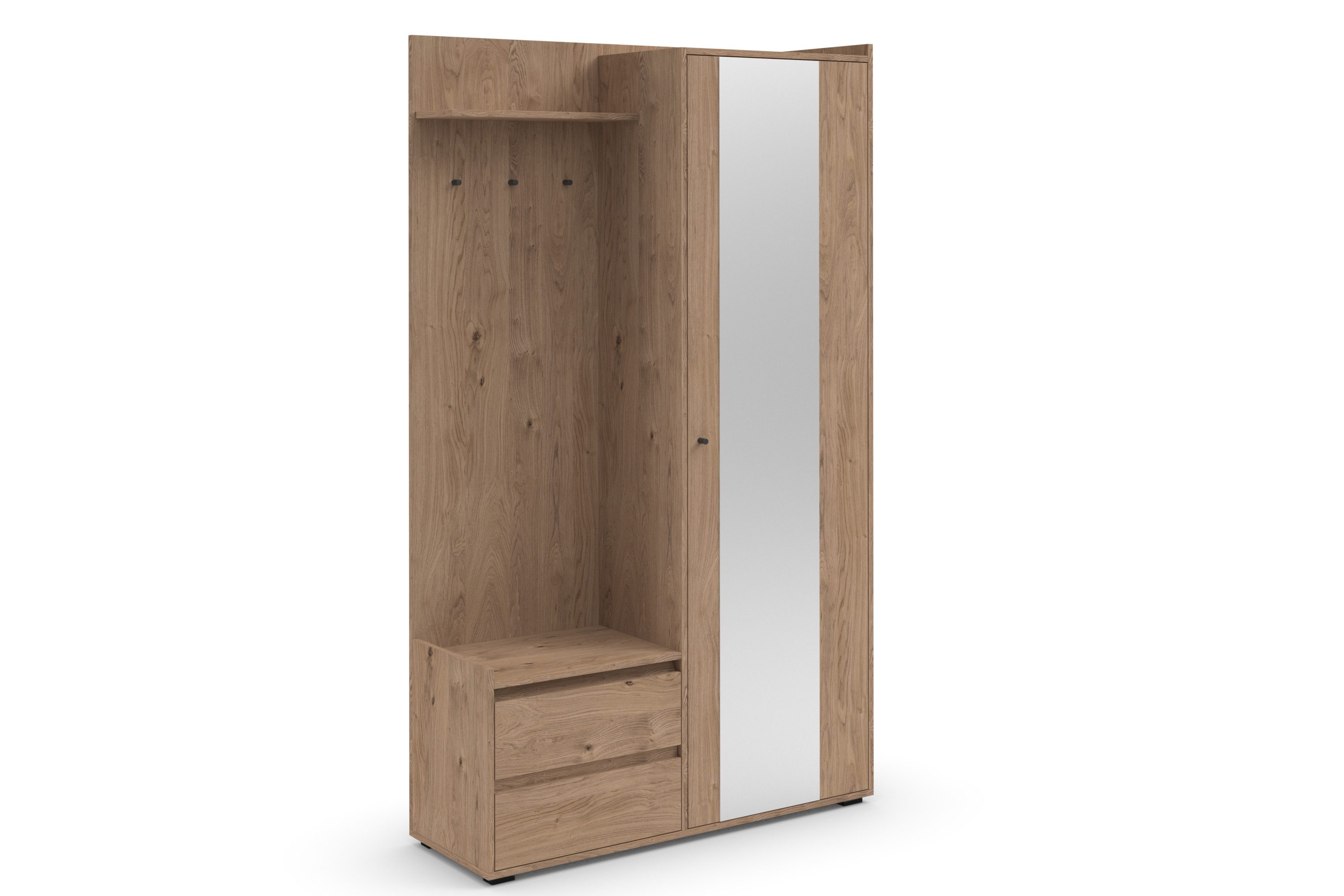 INOSIGN Garderobenschrank Kosmo mit Spiegel Maße 118 x 30 cm