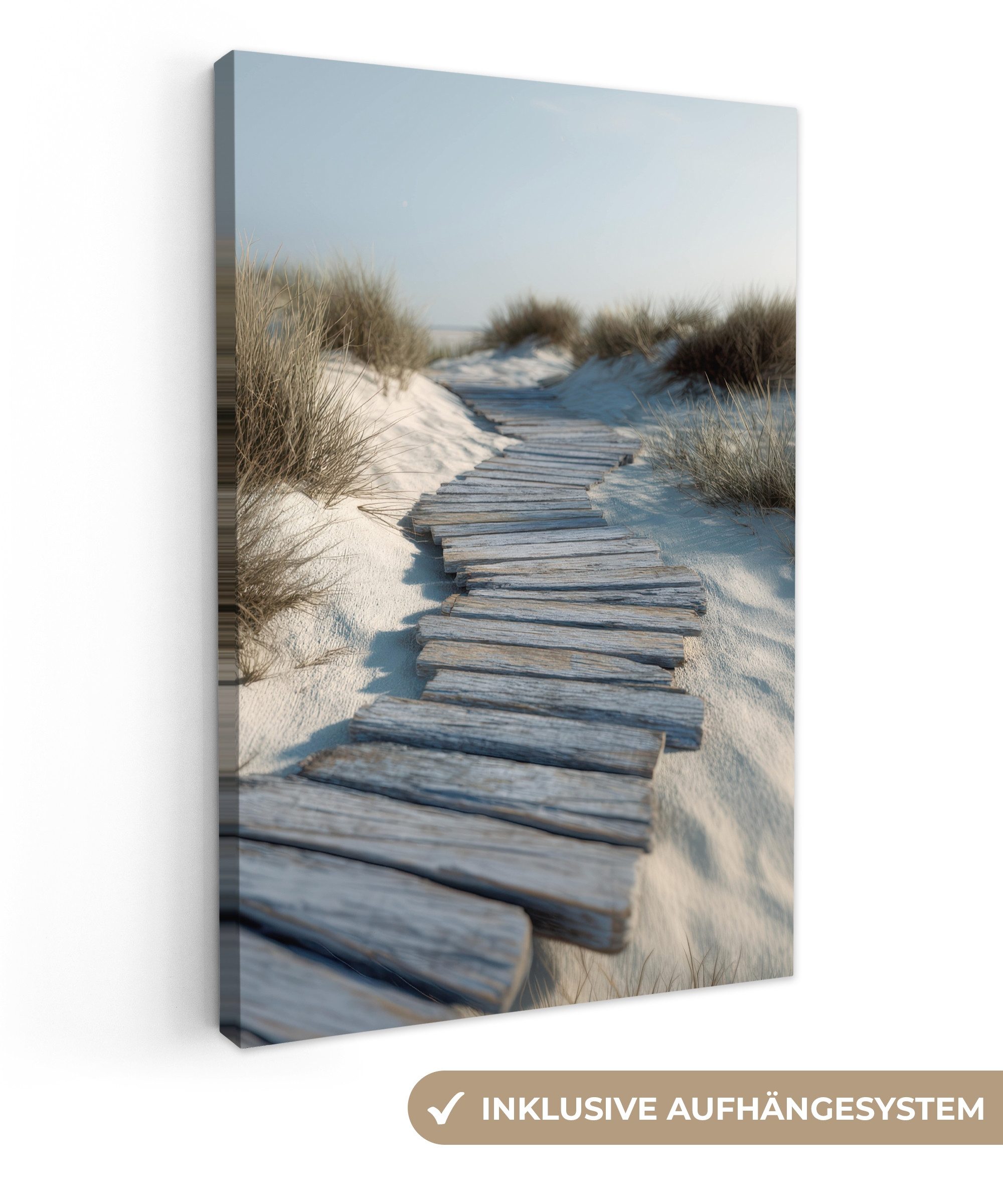 OneMillionCanvasses® Leinwandbild Pfad - Regale - Dünen - Gras, Fotodruck ( günstig online kaufen