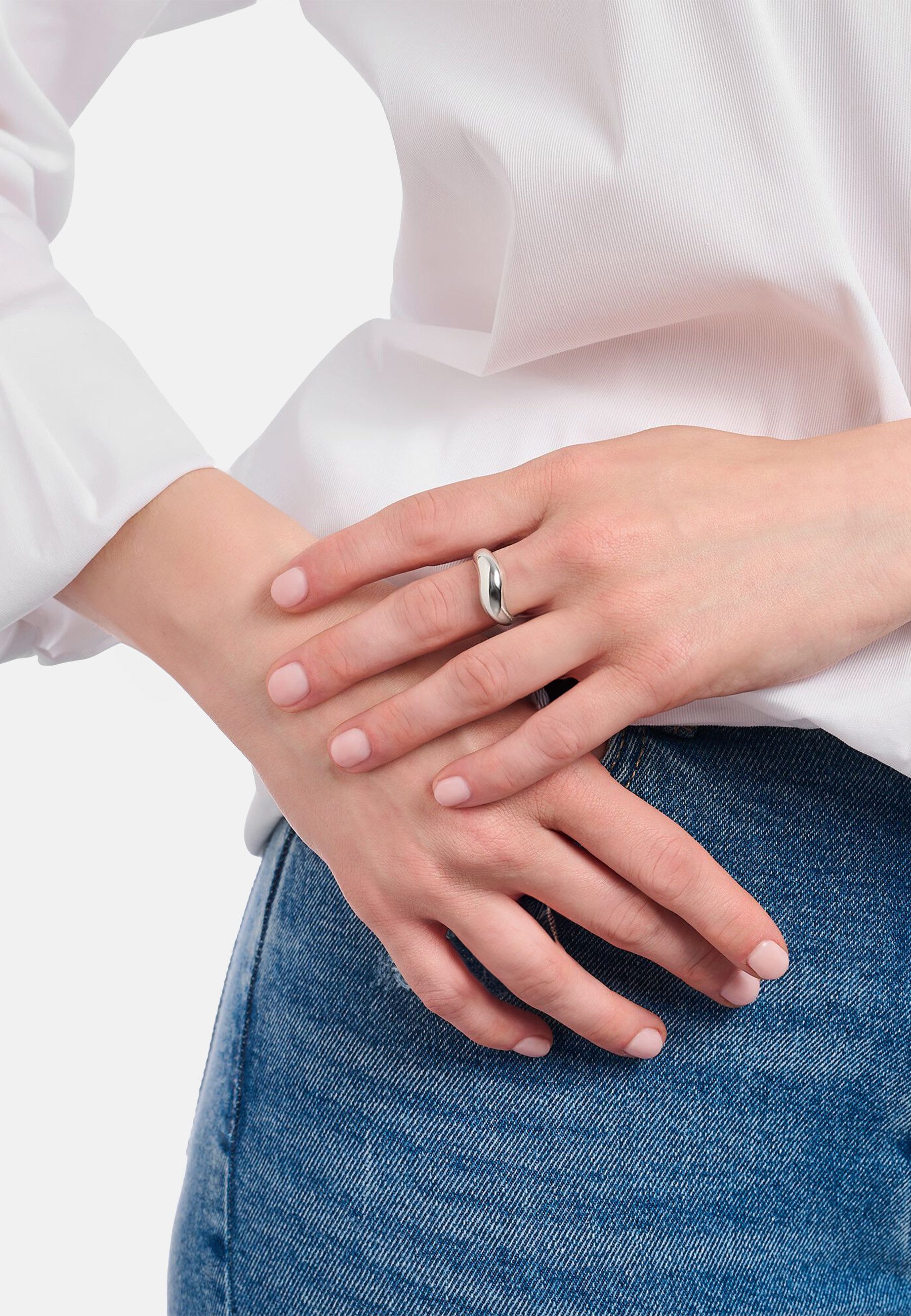 THOMAS SABO Fingerring Ring Organisch geformt Silber (Set)