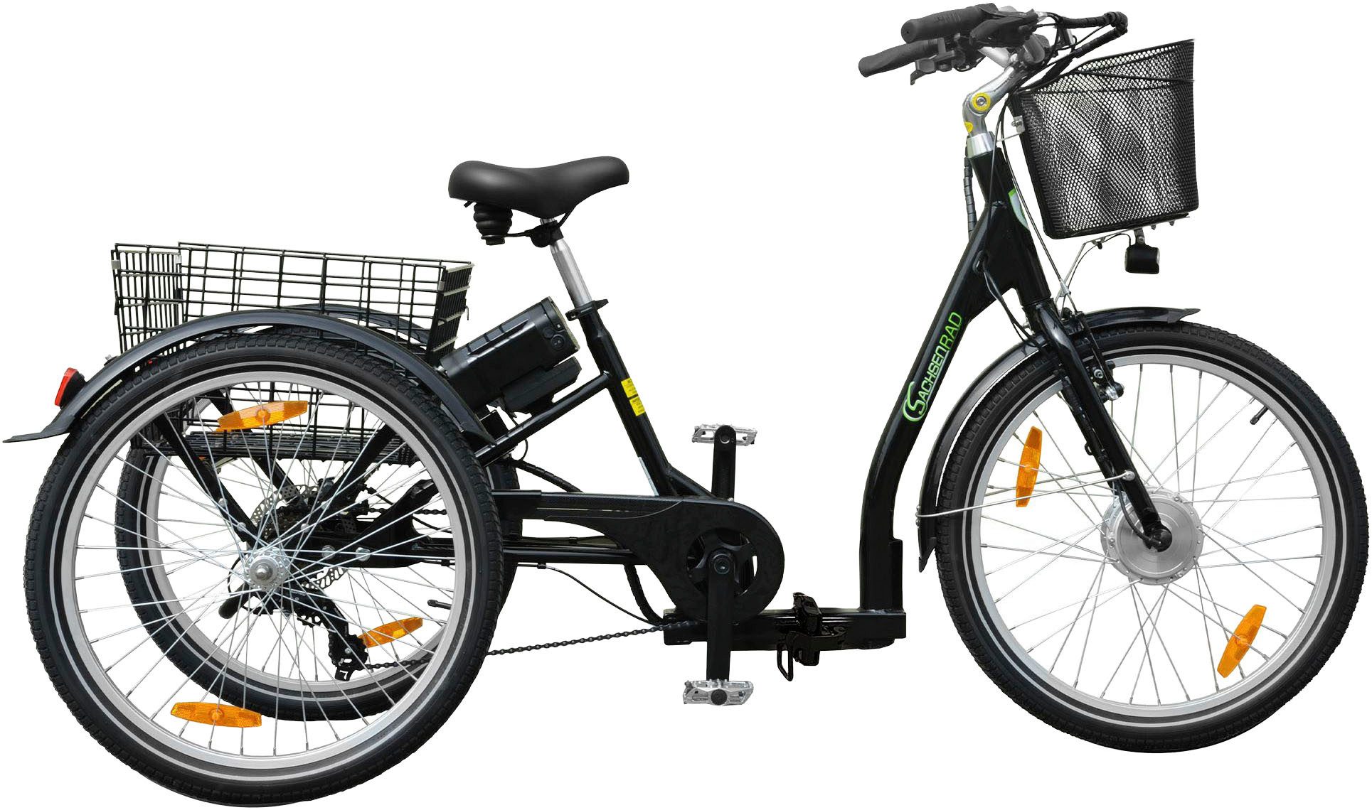 SachsenRAD E-Bike Lastenrad T3A Trio II Faltbar mit Alarmanlage, 7 Gang Shimano, Kettenschaltung, Frontmotor, 468 Wh