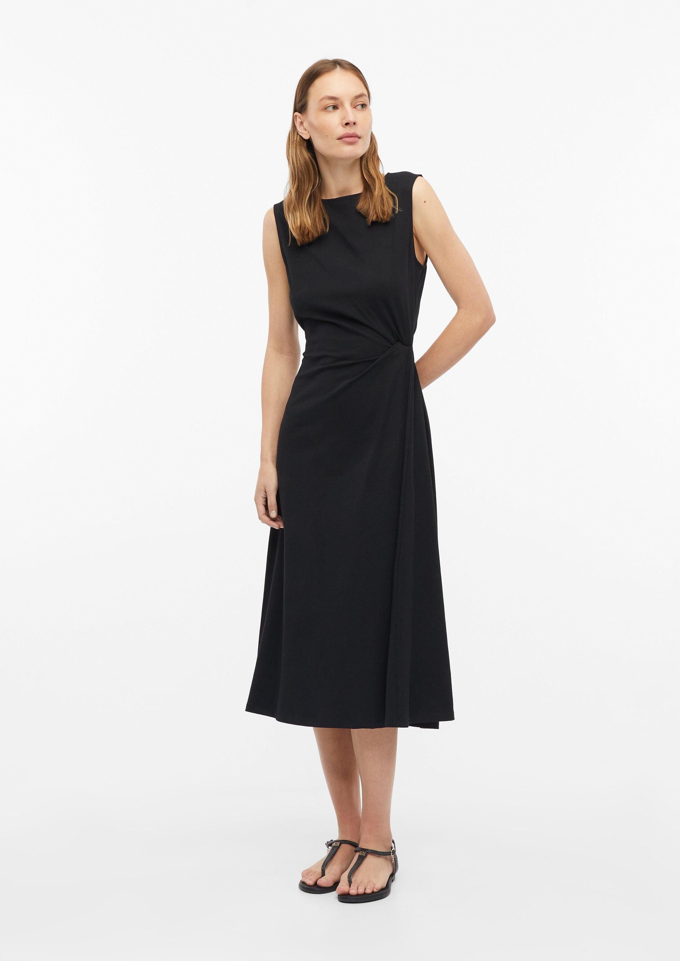 s.Oliver Midikleid Kleid Jersey-Kleid mit Taillendrapierung