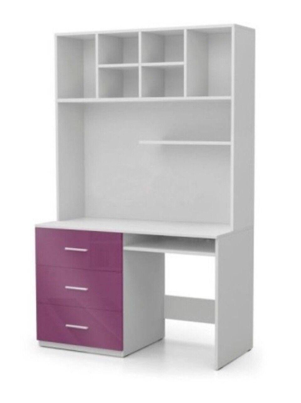 JVmoebel Kinderschreibtisch Schreibtisch Hochglanz Lila Tisch Büro Kinderzimmer Jugendzimmer, Made in Europa