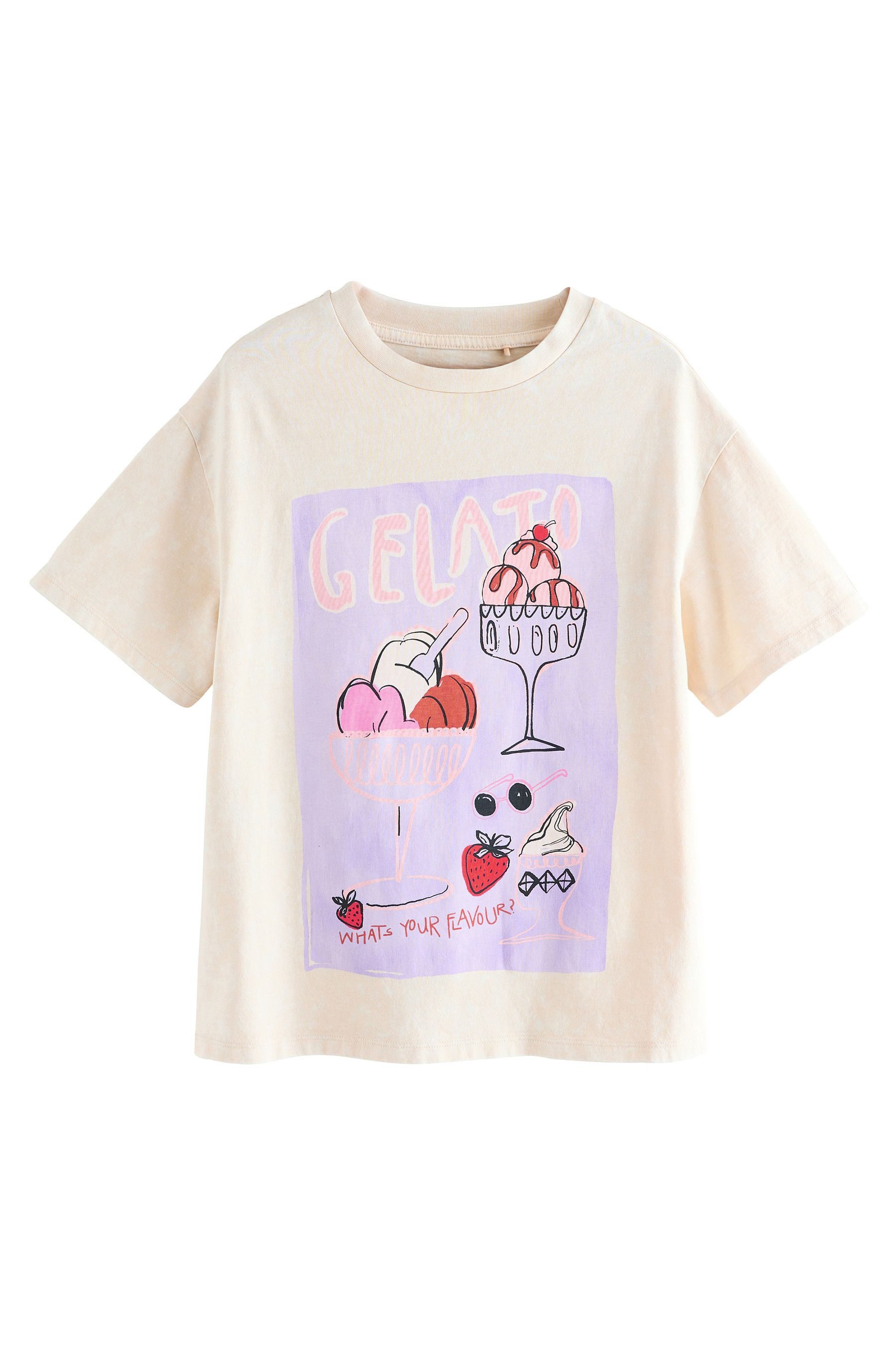Next Oversize-Shirt Oversized T-Shirt mit Food-Grafik günstig online kaufen