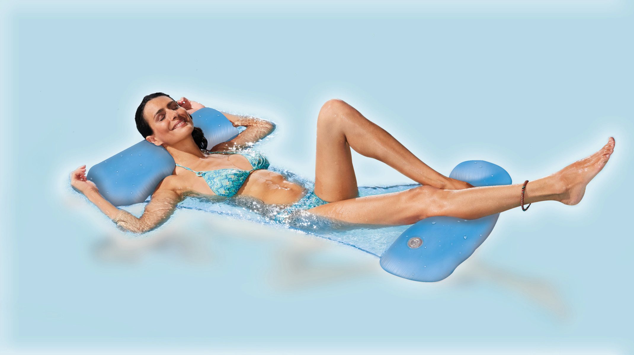Happy People Luftmatratze Wasserhängematte 120x72x17cm, Aufblasbarer Wasserspaß