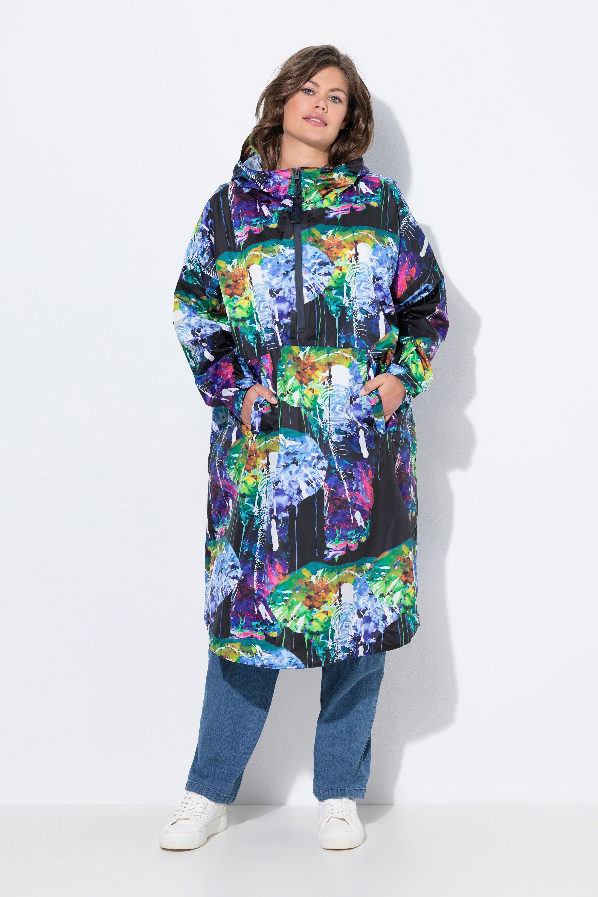 Laurasøn Funktionsjacke Funktions-Regencape Unisex Print Kapuze günstig online kaufen