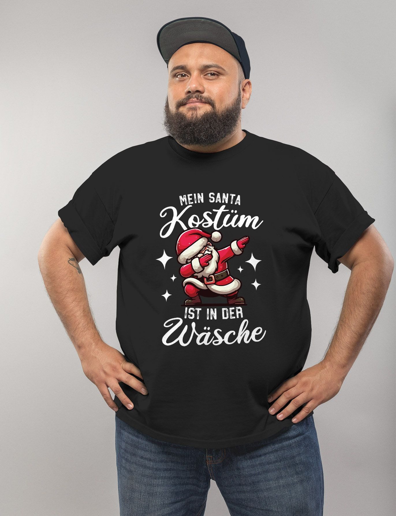 MoonWorks Print-Shirt Herren T-Shirt Weihnachten Mein Santa Kostüm ist in d günstig online kaufen