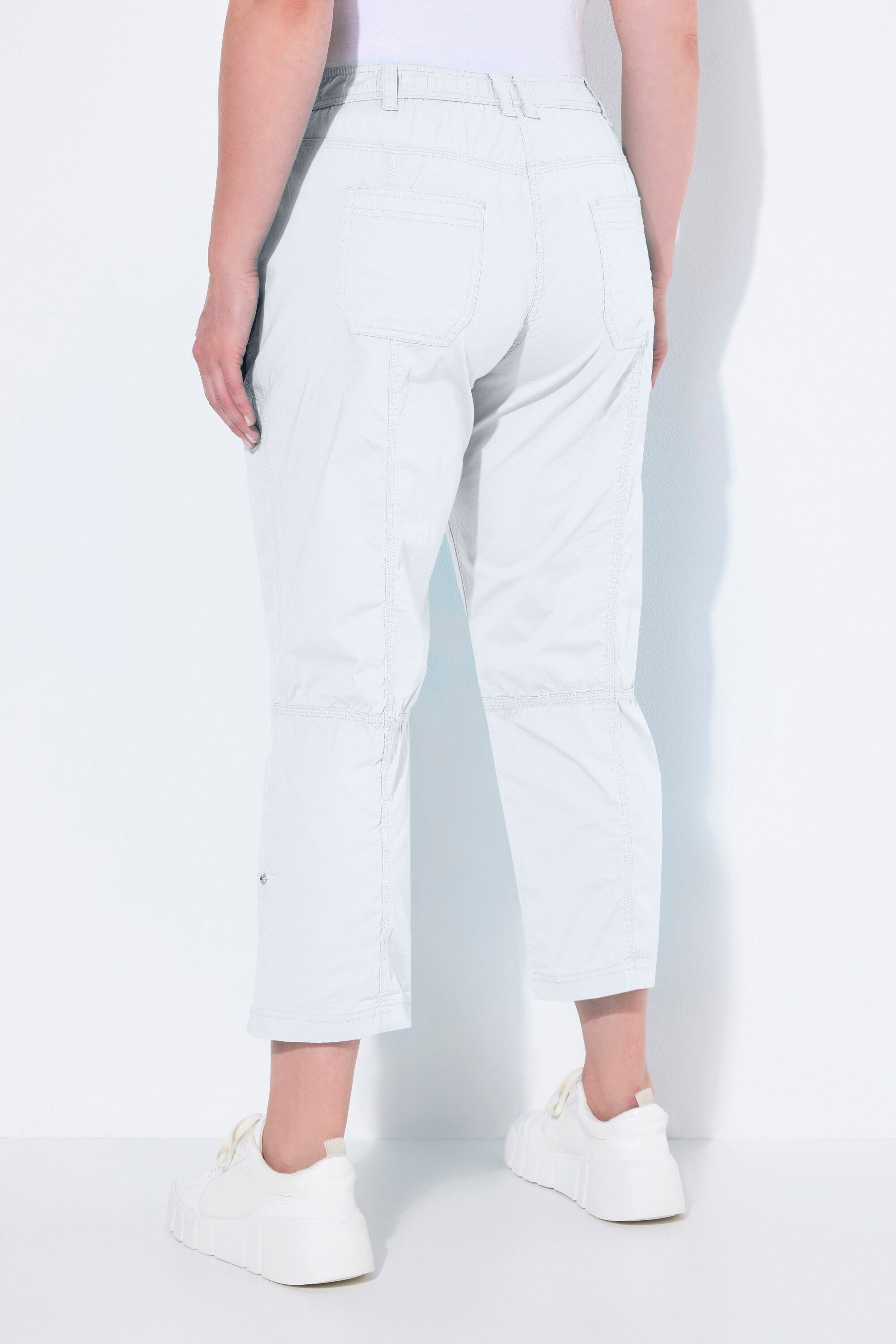 Ulla Popken Funktionshose 7/8-Cargohose Krempelriegel Komfortbund