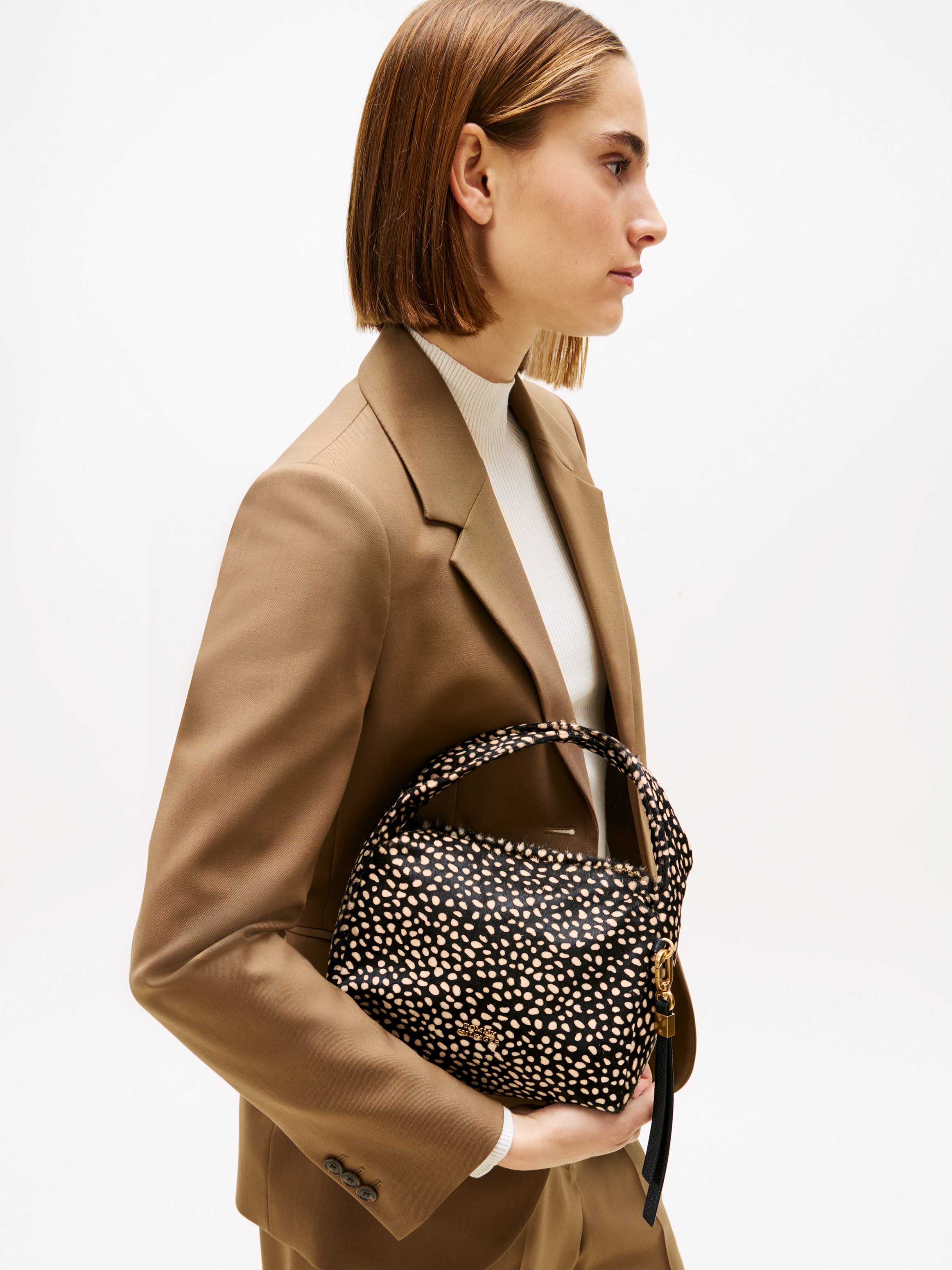 Tommy Hilfiger Mini Bag TH ESSENTAIL, Damen Tragetasche, Schultertasche mit abnhembarem Schlüsselanhänger