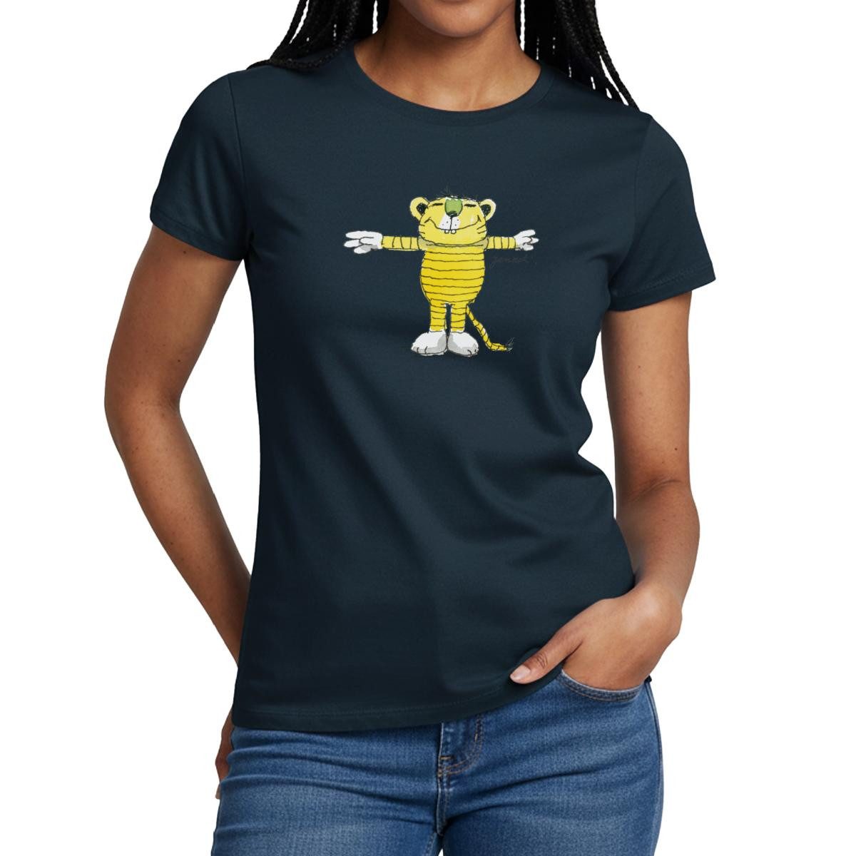 T-Shirt Janosch Tiger Pose Frauen T-Shirt