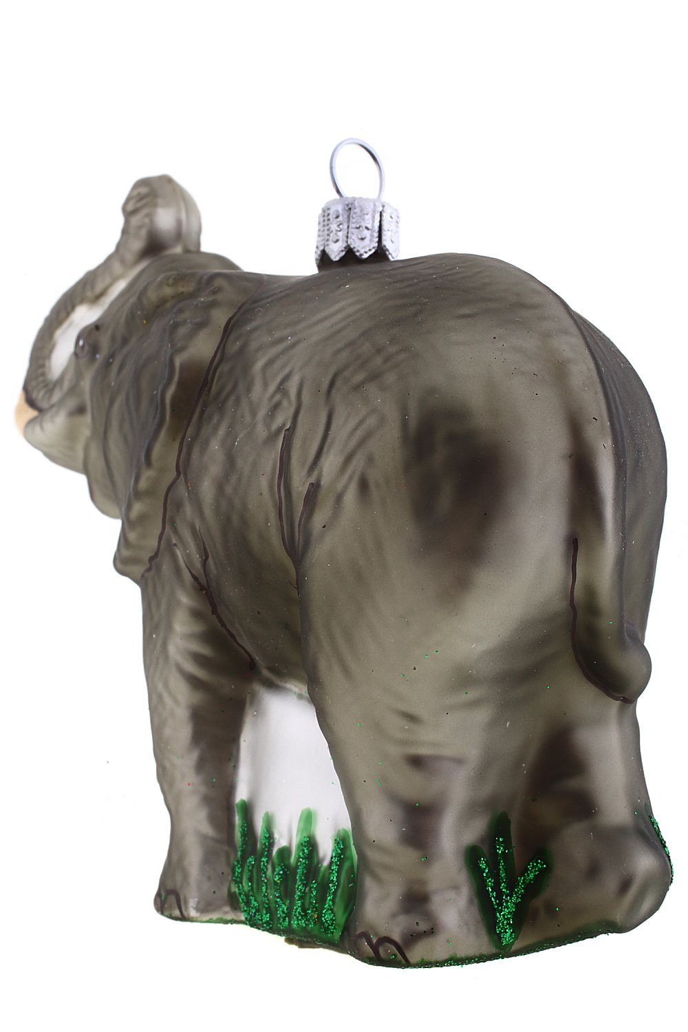 Dekohänger Weihnachtskontor - mundgeblasen handdekoriert - Hamburger Christbaumschmuck Elefant,