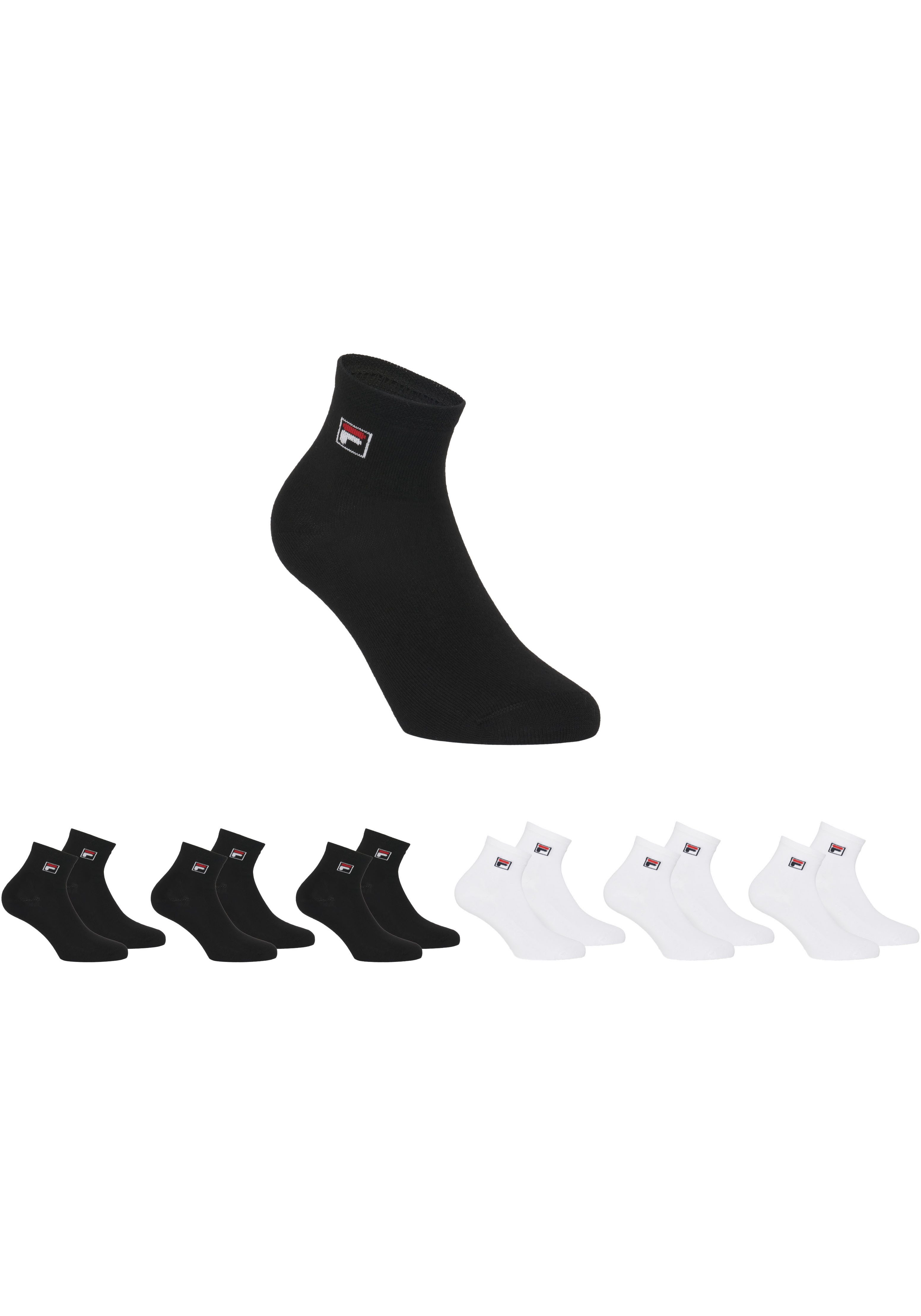 Fila Kurzsocken UNISEX QUARTER PLAIN SOCKS (6-Paar) mit Logo-Schriftzug günstig online kaufen
