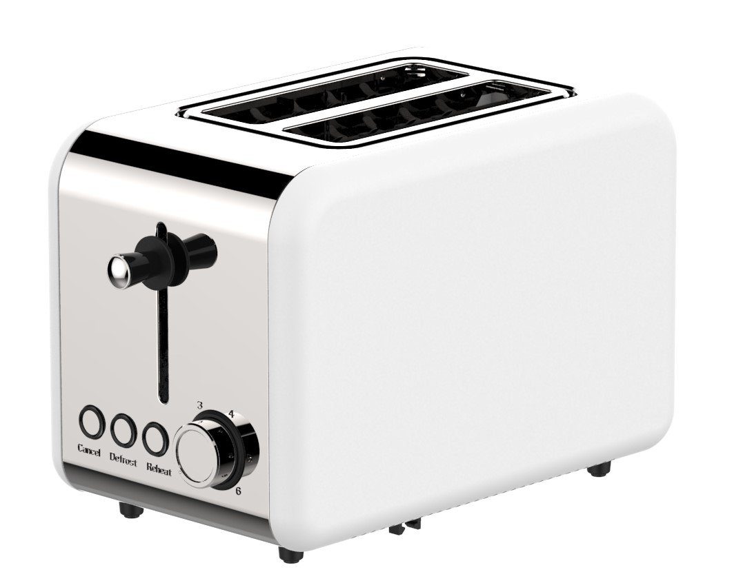 COFI 1453 Toaster Retro 2-ScheibenToaster Toastautomat 850 Watt Weiß