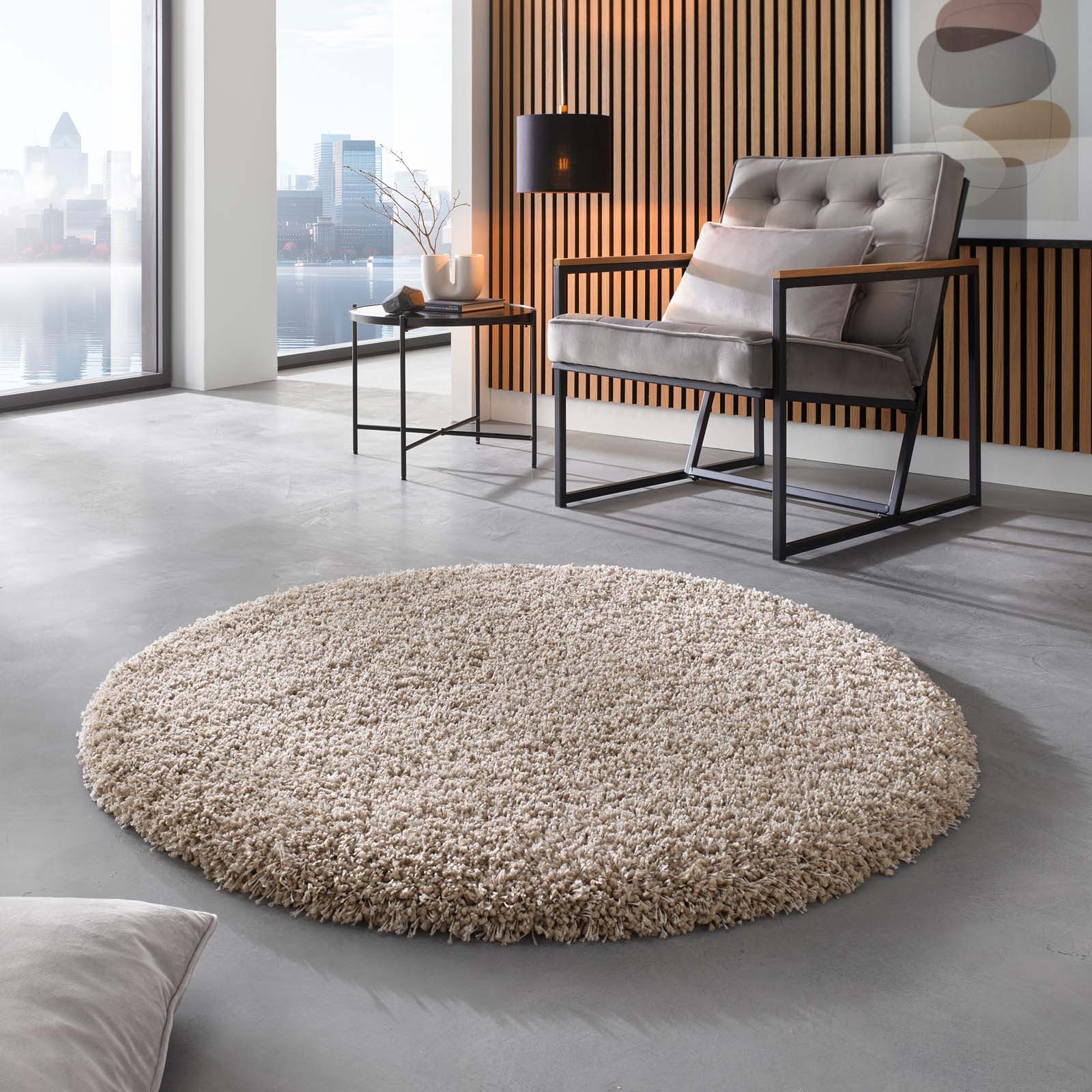 TaraCarpet Langflor-Teppich Ragolle Twilight, rund, Höhe: 60 mm, Shaggy Hoc günstig online kaufen