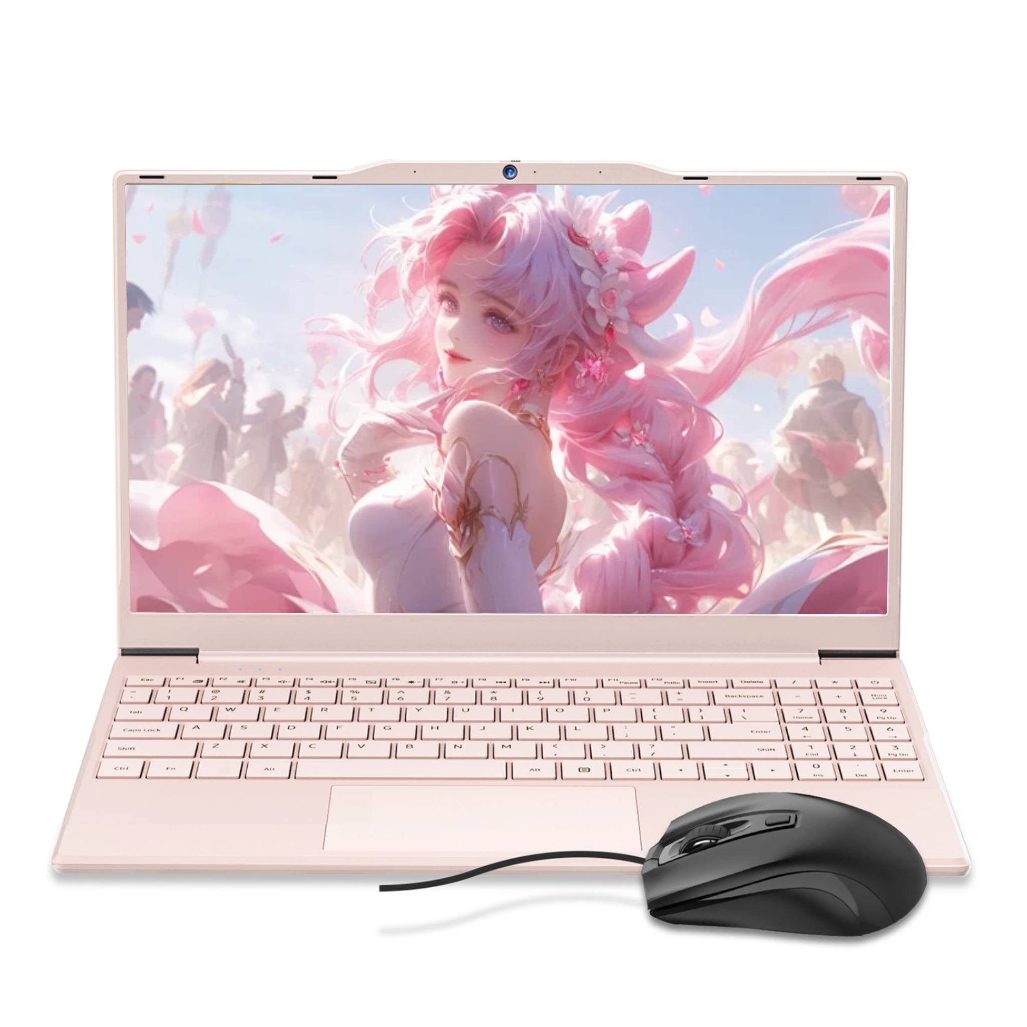 Auusda T141J Laptop mit kabelgebundener Maus, 14.1 Zoll, Intel N5095 Notebook (Intel UHD-Grafik N5105, 512 GB SSD, mit physischem Kameraschalter für optimale Sicherheit)