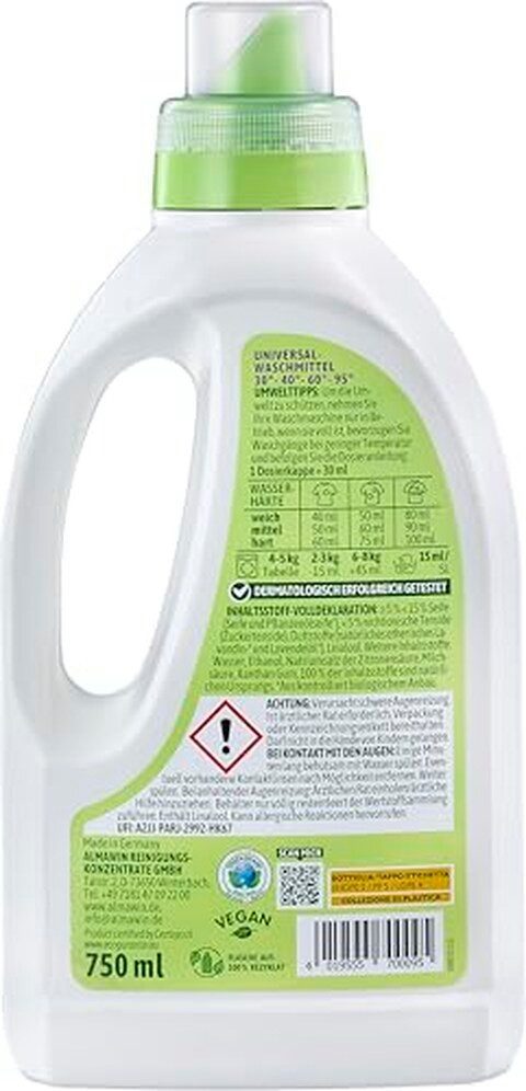 Almawin AlmaWin Universal Waschmittel - Flüssig Flasche, 1 er 750 ml