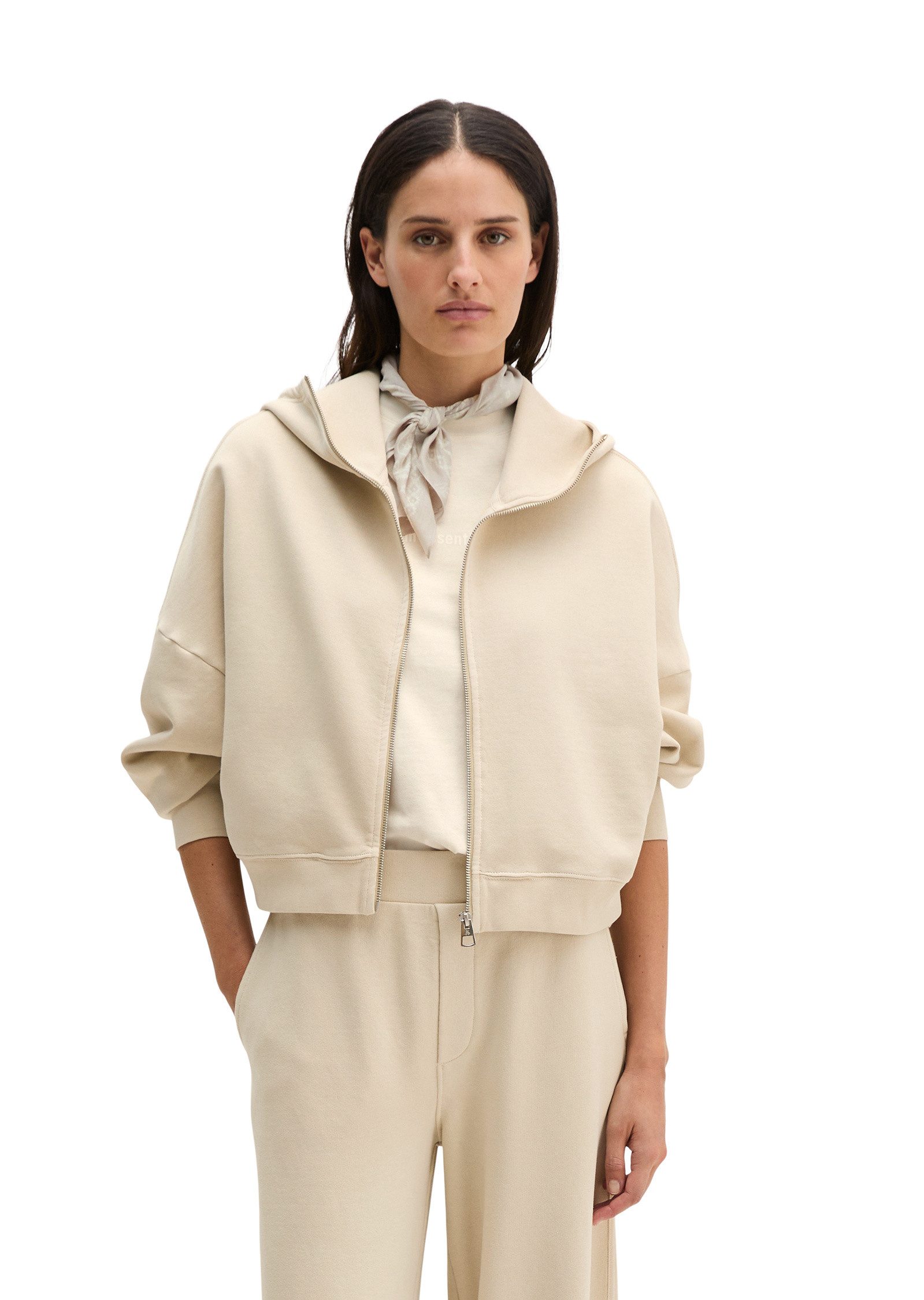 Marc O'Polo Sweatjacke mit recycelter Baumwolle