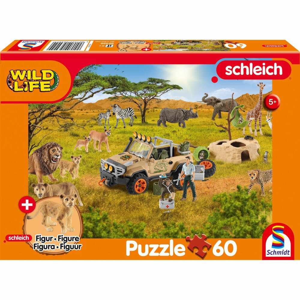 In Schleich mit Puzzle Puzzleteile, Spiele Add-on der Sarvanne Teile, 60 Schmidt 60 Wild Life