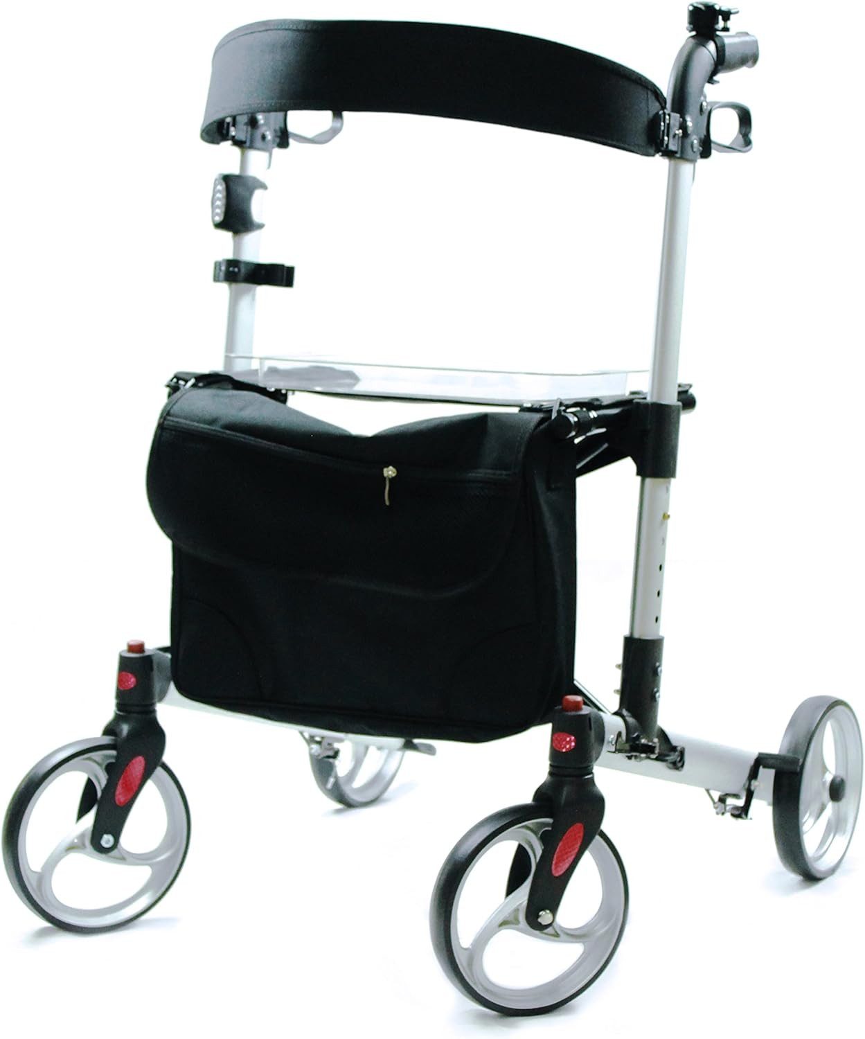 Dr. Junghans Medical GmbH Rollator Premium Rollator mit Schlaufenbremse, Kompakt, faltbar, Leichtgewicht, stabil, mit Tasche