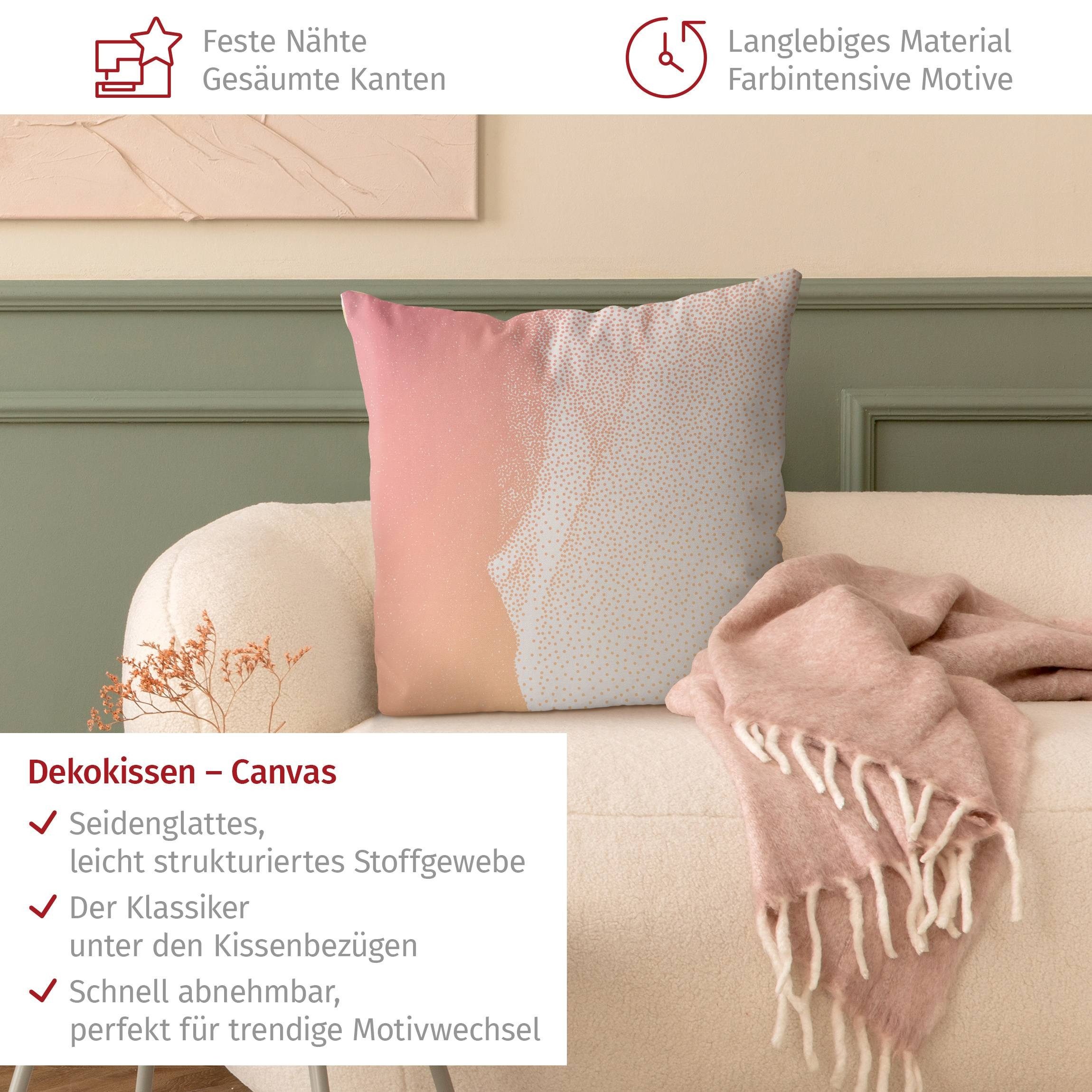 Bilderdepot24 Dekokissen drinnen Kissenhülle/ Sofakissen/ Zierkissen Kissenhülle rosa Muster Ab, Bezug mit / ohne Füllung Zierkissen Outdoor Sofa Bett