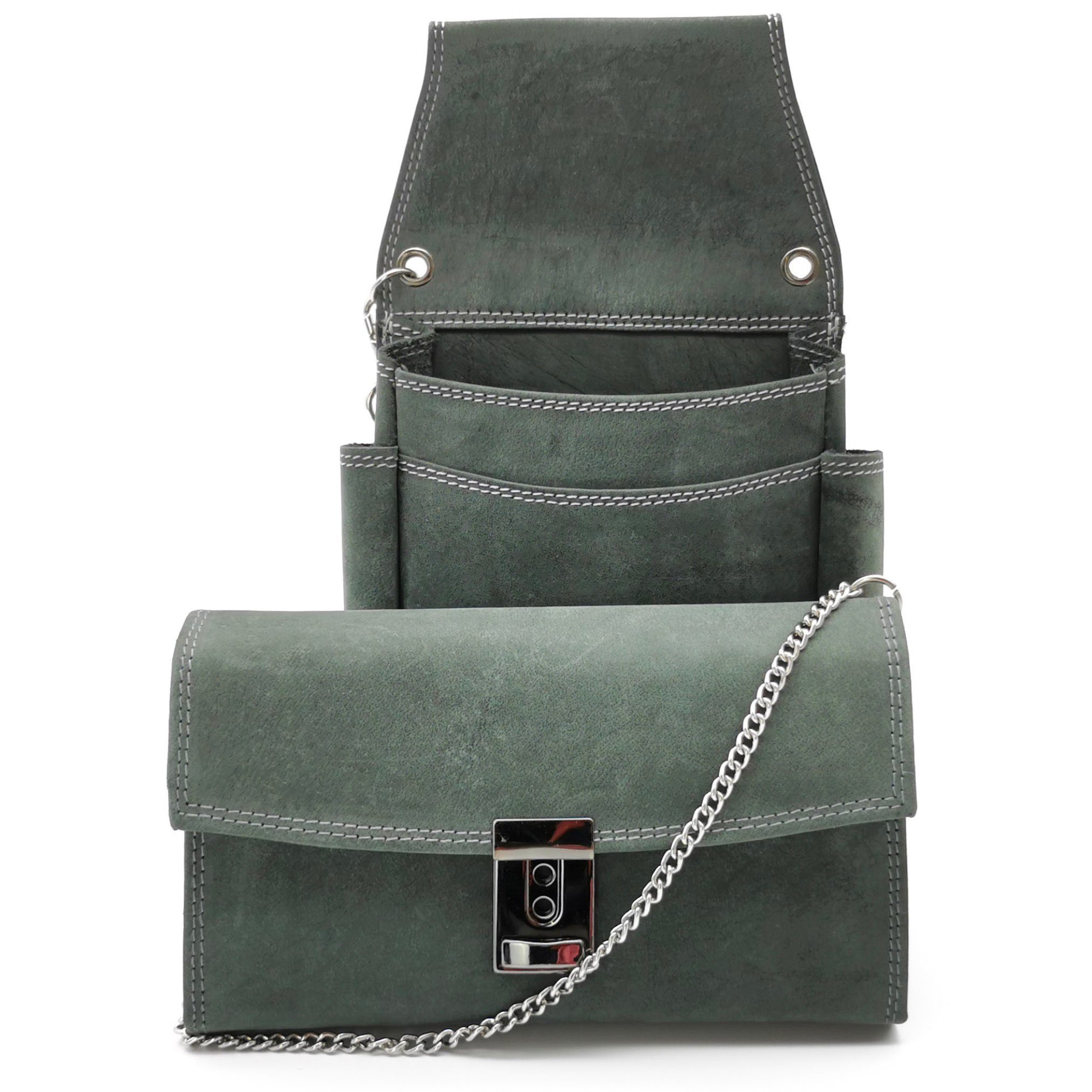 Ella Eisvogel Kellnerbörse Profi Kellnerbörsen-Set "grau" mit Kette und Hal günstig online kaufen