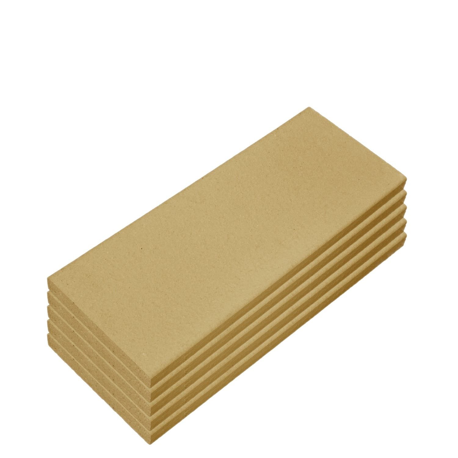 Sendeo Feuerraumplatten Schamotteplatte SENDEO 500 x 200 x 30 mm 5 Stück, besonders hochwertig und stabil