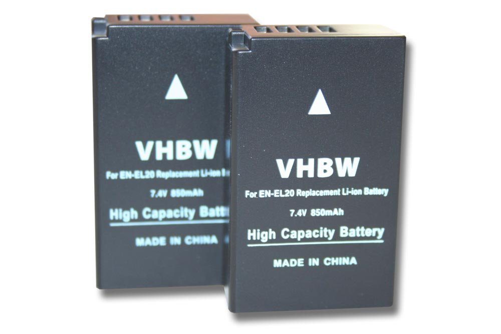 vhbw kompatibel mit 1 (7,4 AW, S, J2, Li-Ion Nikon V3 Kamera-Akku V) J3, 850 J1, mAh