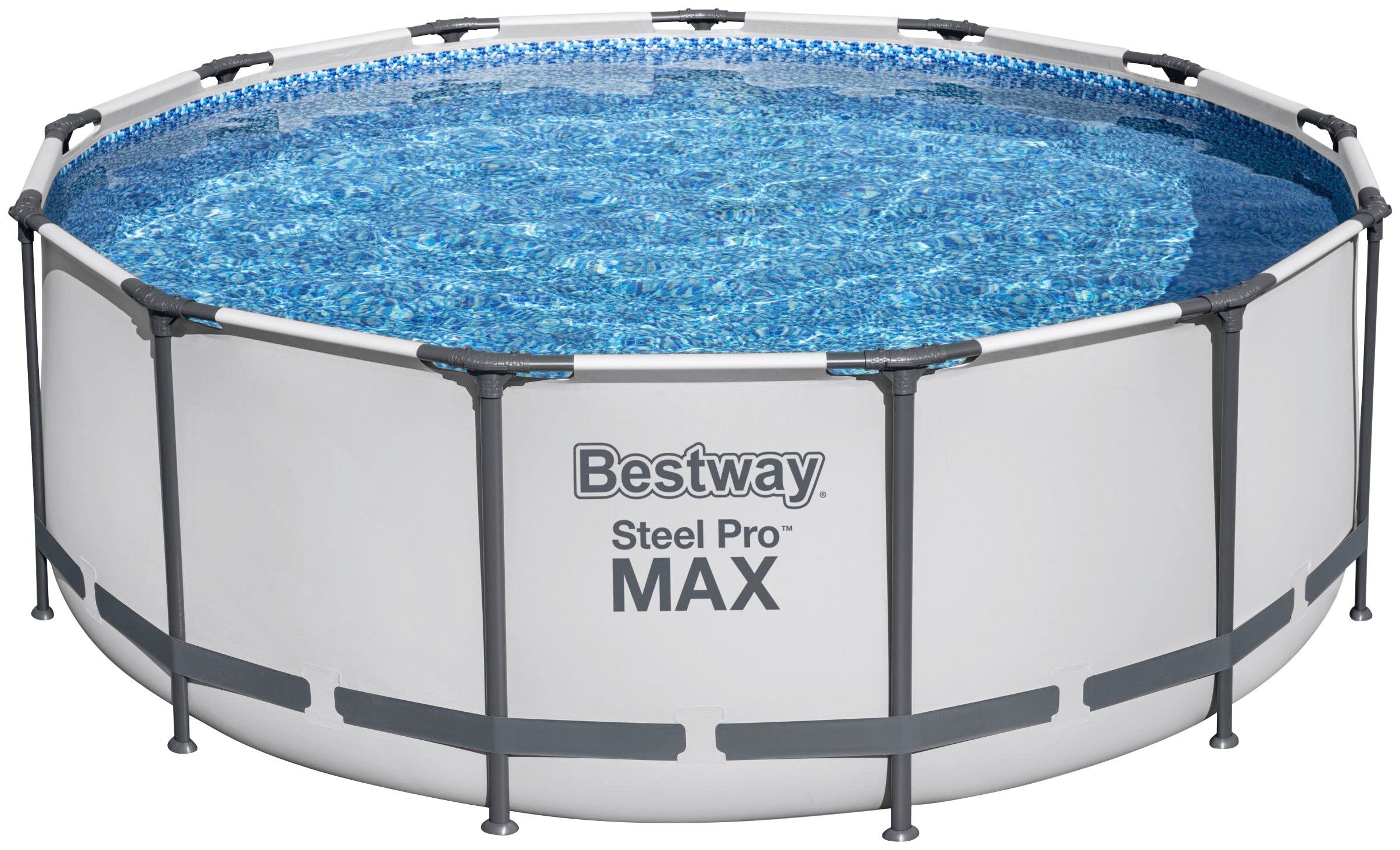 Bestway Pool »Frame Pool Pro 396x122« (Set, 5-tlg), ØxH: 396x122 cm, mit  Kartuschenfilterpumpe, Sicherheitsleiter, PVC-Abdeckplane online kaufen |  OTTO