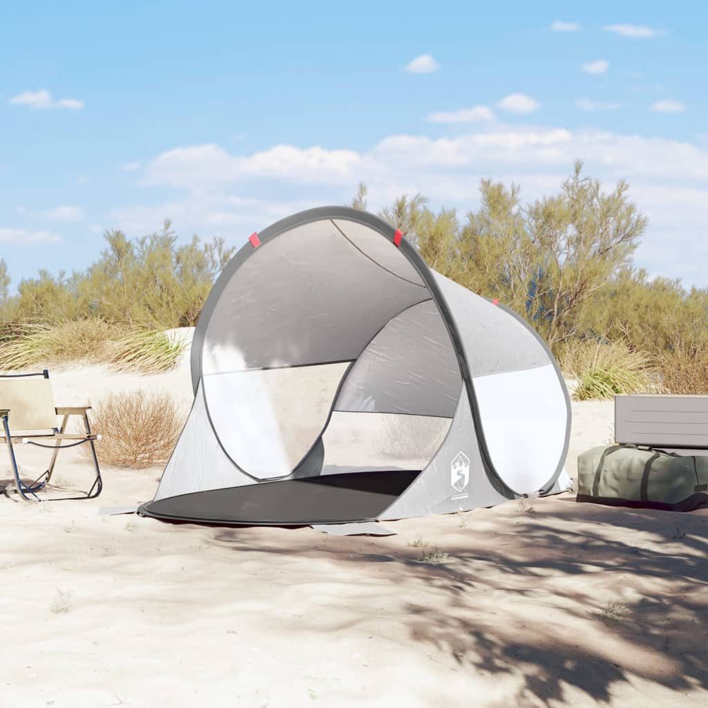 vidaXL Hauszelt, Strandzelt Grau Pop-Up Wasserdicht günstig online kaufen