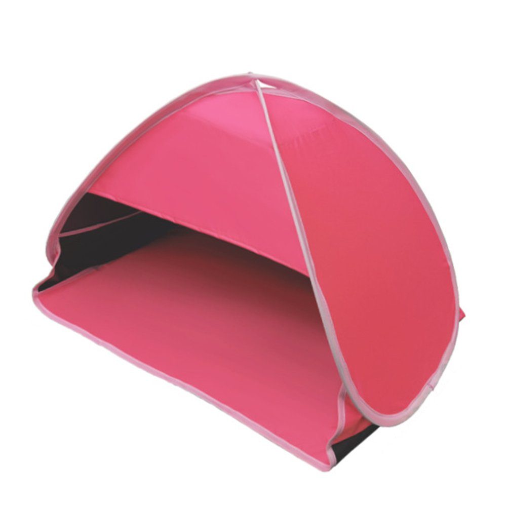 Dsen Tipi-Zelt Tragbar Pop Up Automatisches Strandzelt, Sun Shelter für 1 Personen Rosa