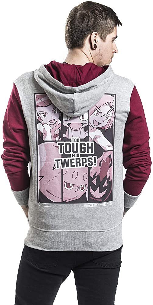 POKÉMON Kapuzensweatjacke Pokémon - Zipper Hoodie 'Too Tough for Twerps' SweatshirtjacKe