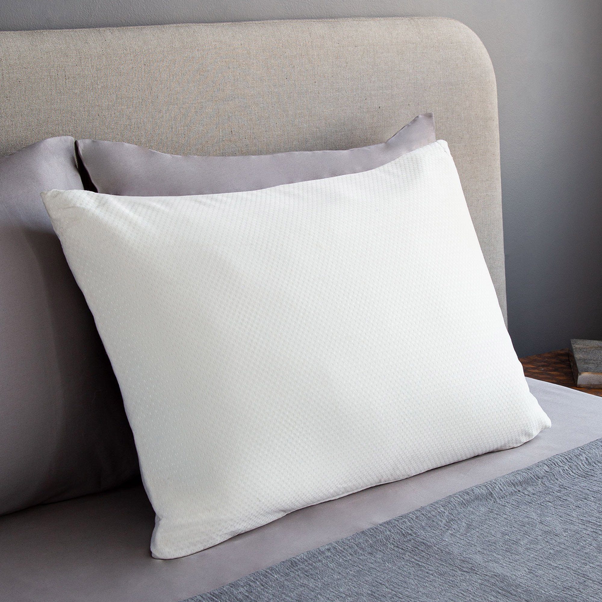 Komfortec Nackenstützkissen Geschreddertes Visco Memory Schaum Kopfkissen, Bezug: 100% Mikrofaser, Rückenschläfer Seitenschläfer Bauchschläfer, Orthopädisches Nackenstützkissen, Premium-Kissen zum Schlafen