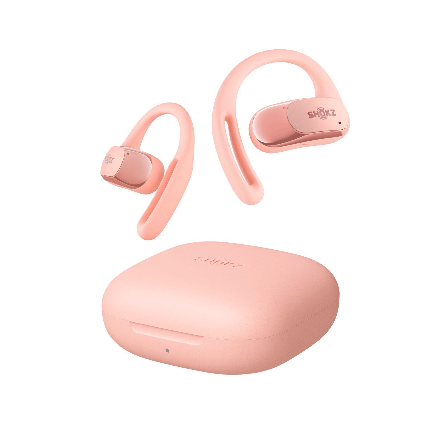 Shokz Shokz OpenFit Air Pink + Schutzhülle Bluetooth-Kopfhörer (Active Noise Cancelling (ANC), Mit Schutzhülle)