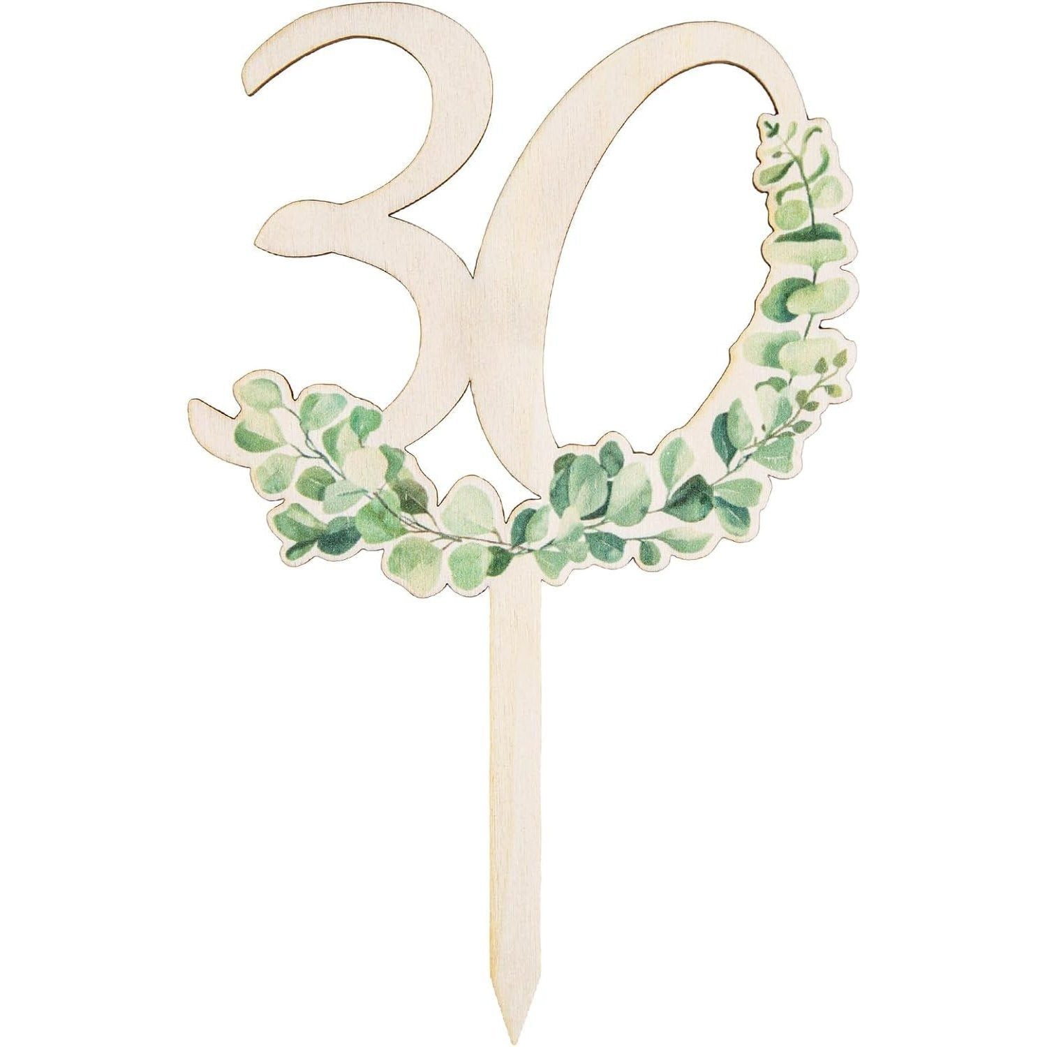 Logbuch-Verlag Dekofigur Cake Topper 50. Geburtstag aus Holz mit ...