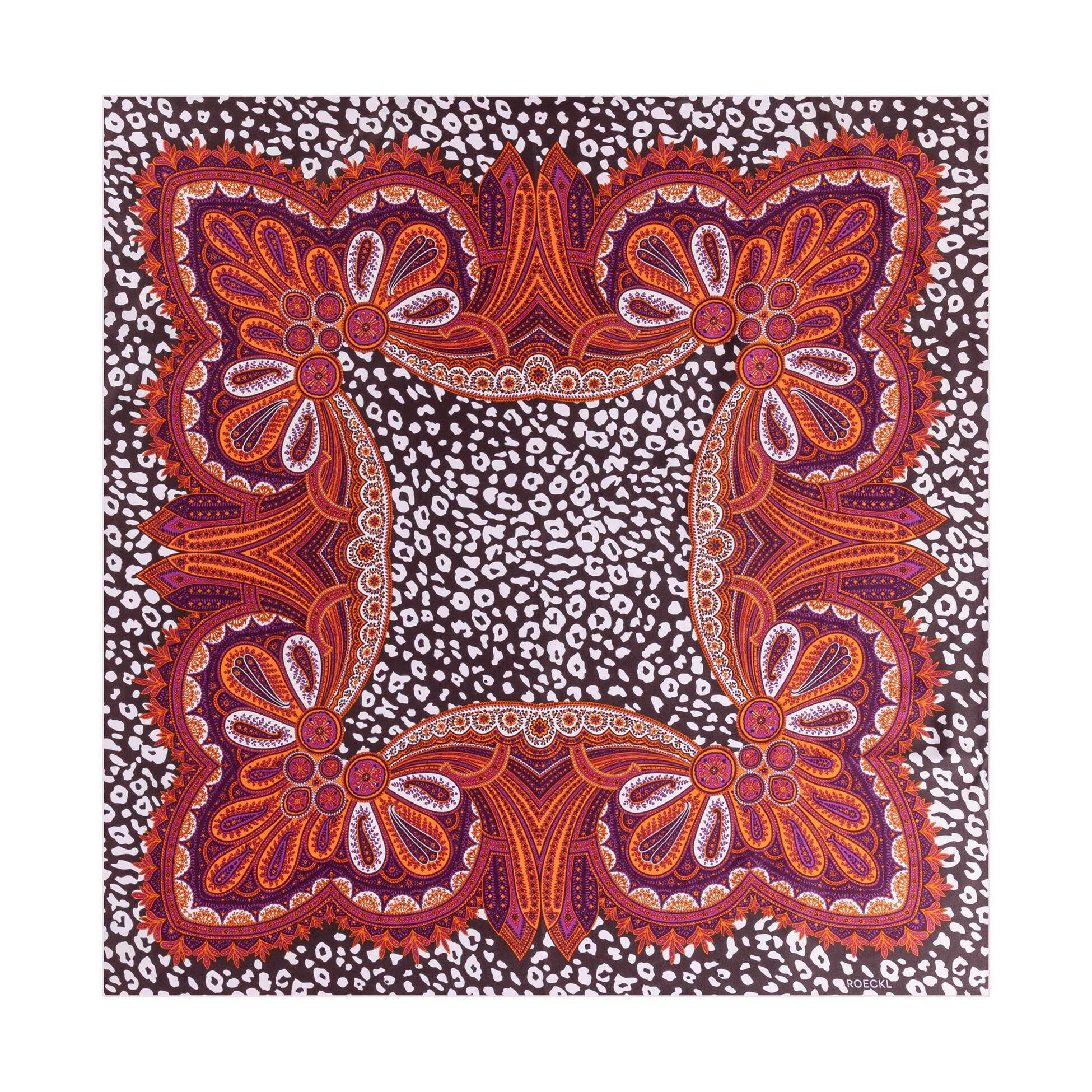 Roeckl Halstuch Wild Frame, Seidentuch mit Leoprint