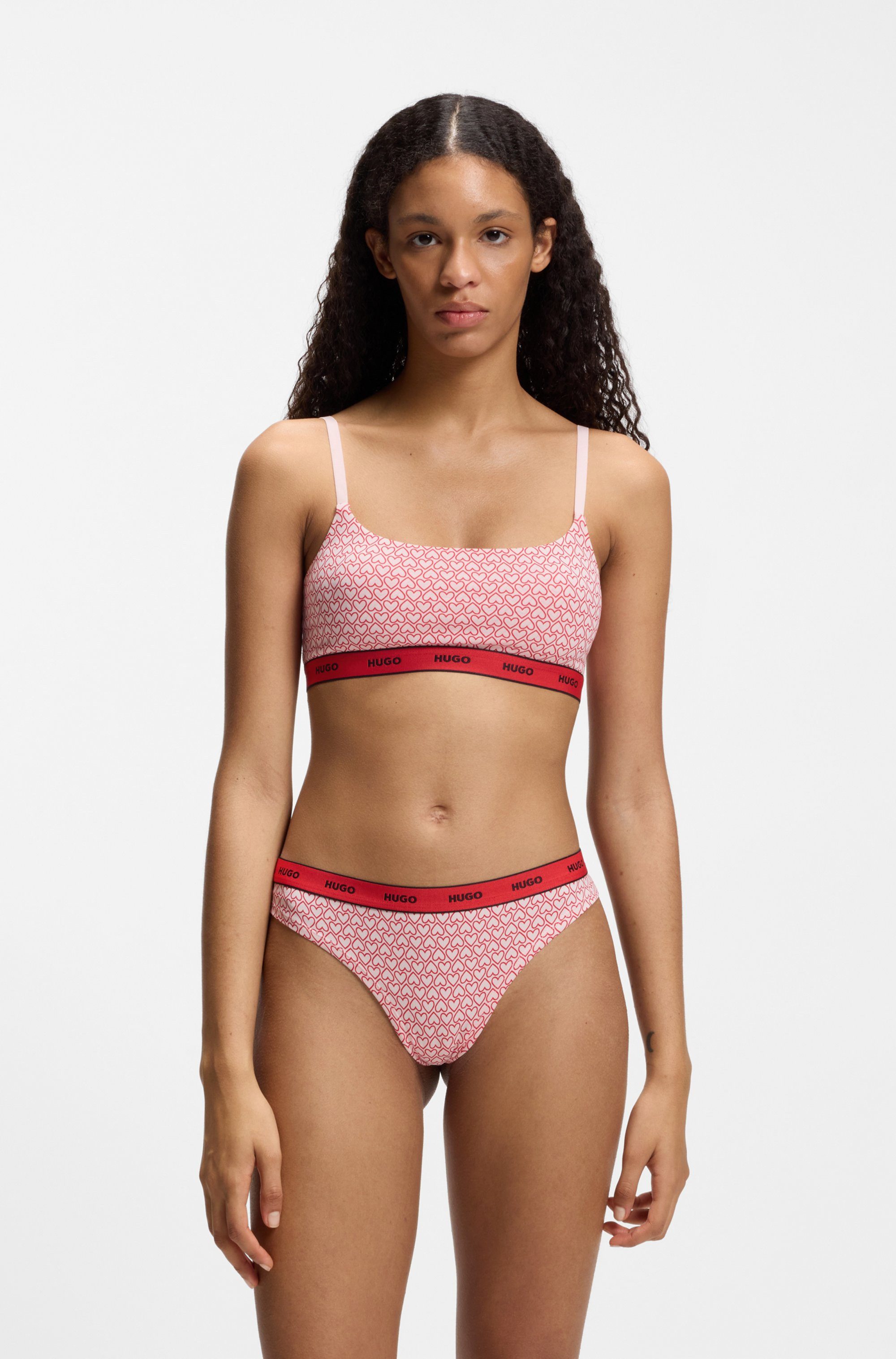 HUGO Bralette TWIN BRALETTE DESIGN (2-tlg) ohne Verschluss, ohne Polsterung