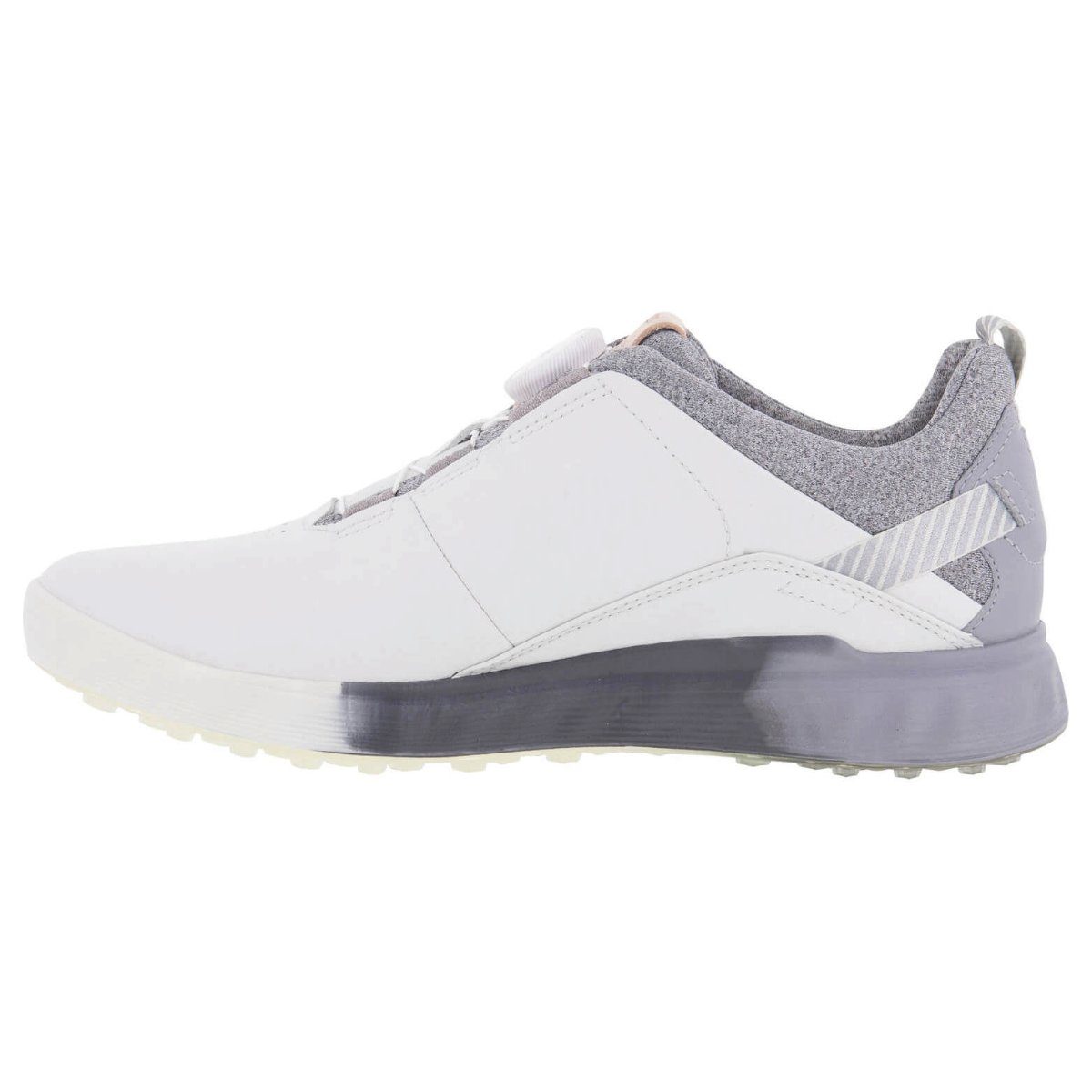 BOA für Ecco White/Silver Atmungsaktivität gute Golf Damen Waschbare Einlegesohle S-Three sehr Golfschuh OrthoLite® Ecco