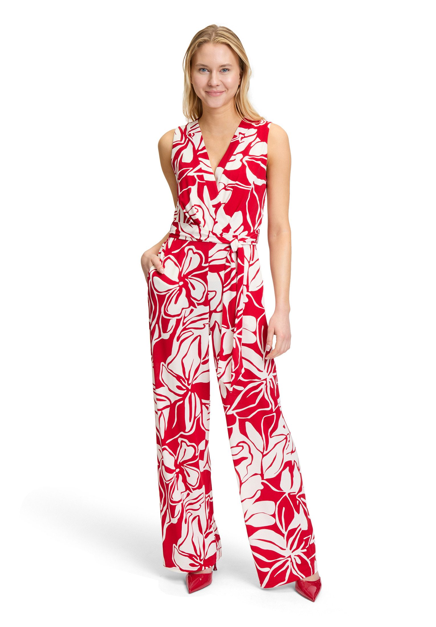 Vera Mont Overall Damen mit Bindegürtel (1-tlg) Druck