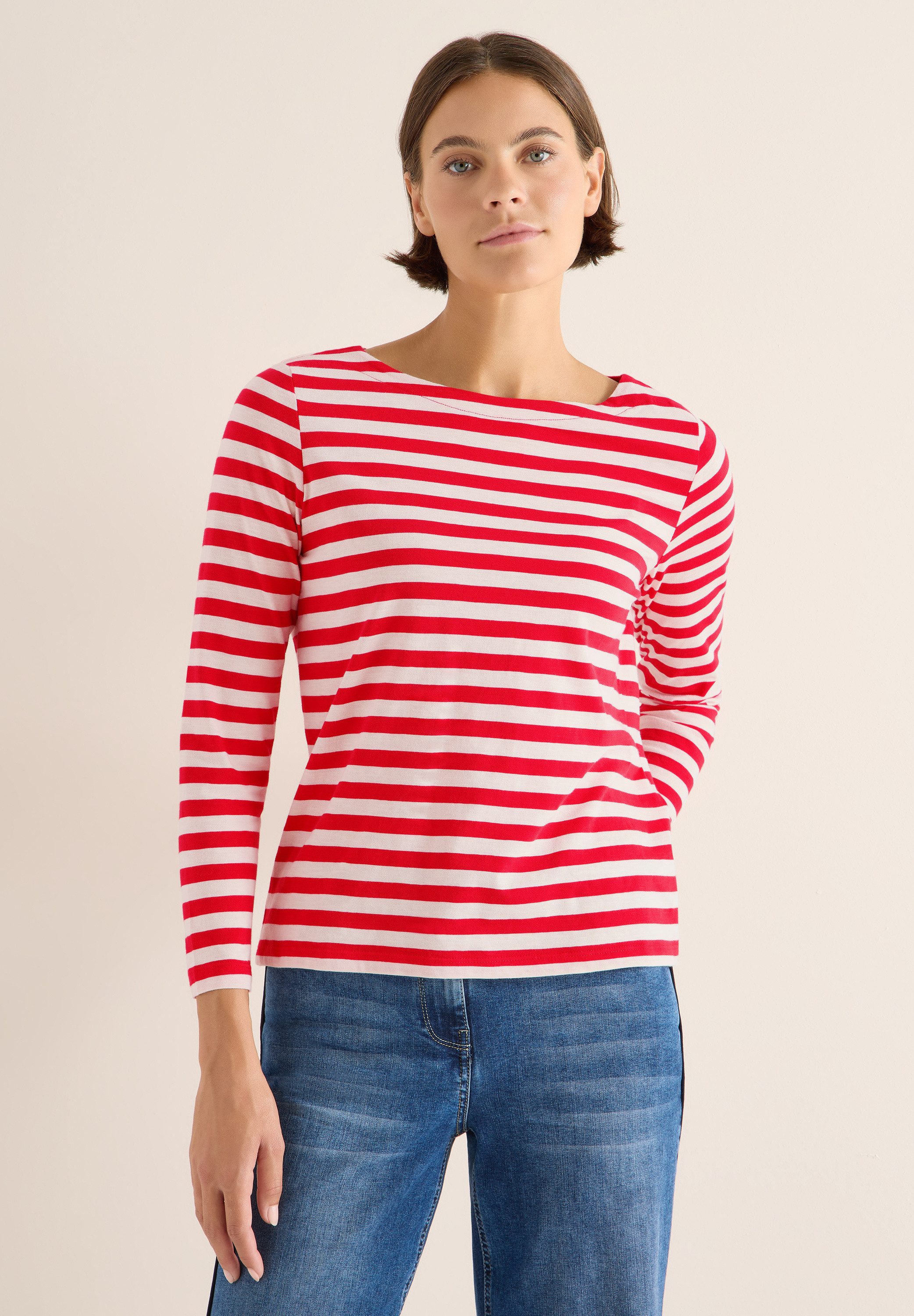 CECIL Langarmshirt aus reiner Baumwolle
