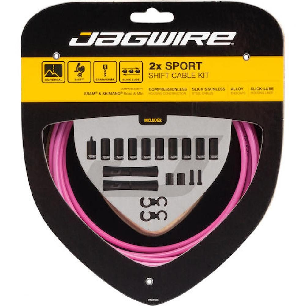 Jagwire Schaltzug Jagwire Schaltzugset Road & Mountain Sport Universal Pink - präzises S