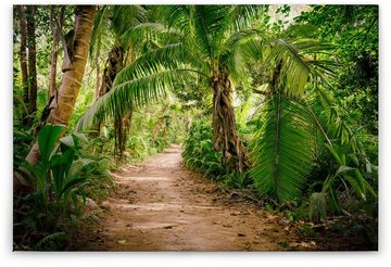 A.S. Création Leinwandbild Palm Walk, (1 St), Palmen Wald Keilrahmen Natur