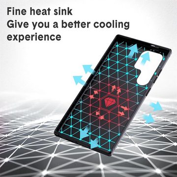 CoolGadget Handyhülle Carbon Handy Hülle für Samsung Galaxy S24 Ultra 6,8 Zoll, robuste Telefonhülle Case Schutzhülle für Samsung S24 Ultra 5G Hülle