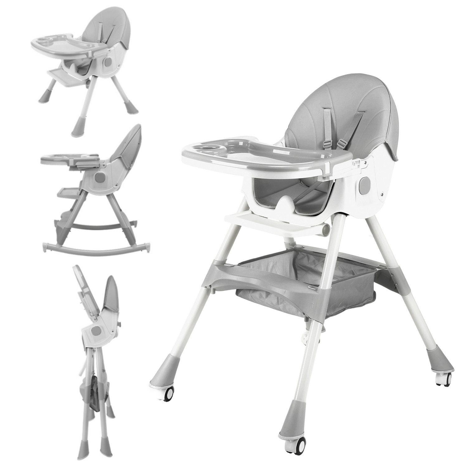 oyajia Kinderstuhl 3-in-1 Kinderstuhl, Kombistuhl, Babystuhl, höhenverstell günstig online kaufen
