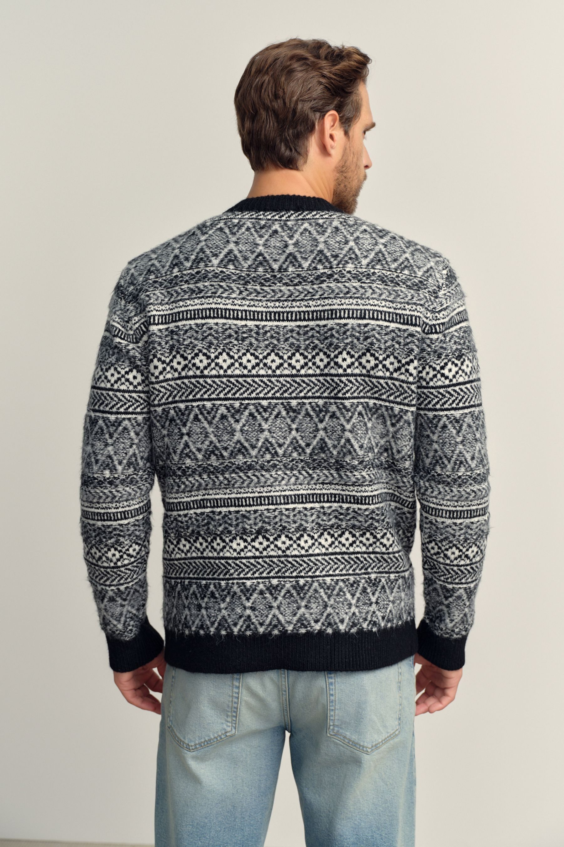 Next Norwegerpullover Regular Fit Pullover mit Fairisle-Muster (1-tlg) günstig online kaufen