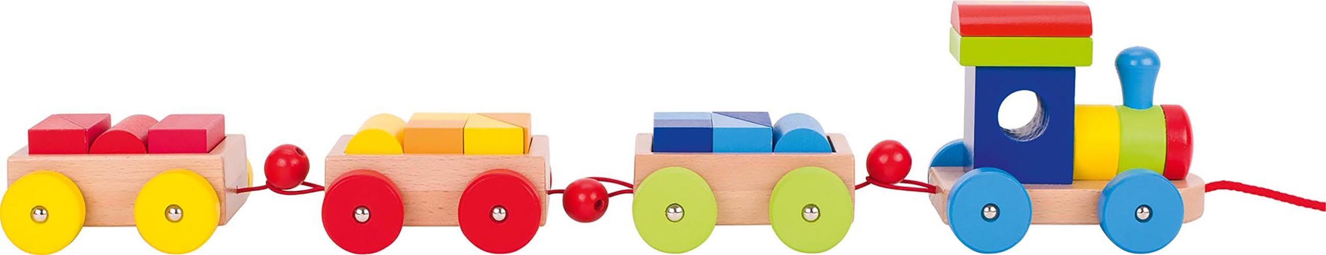 goki Spielzeug-Zug Zug Orlando, goki basic., (18-tlg), mit Bausteinen