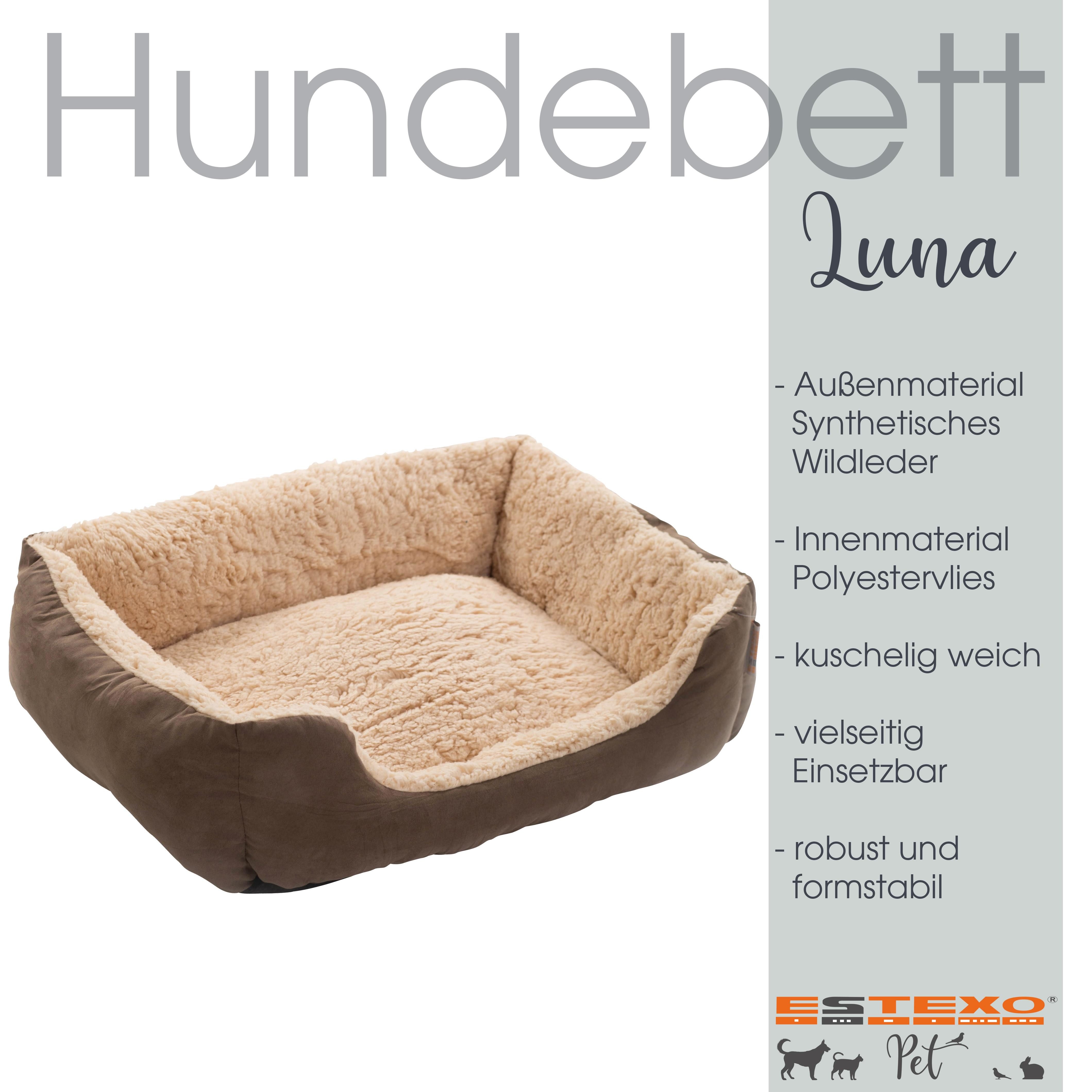 ESTEXO Hundebett Hundekissen Hundekorb 50x37x17 cm Haustierbett Hundesofa D günstig online kaufen